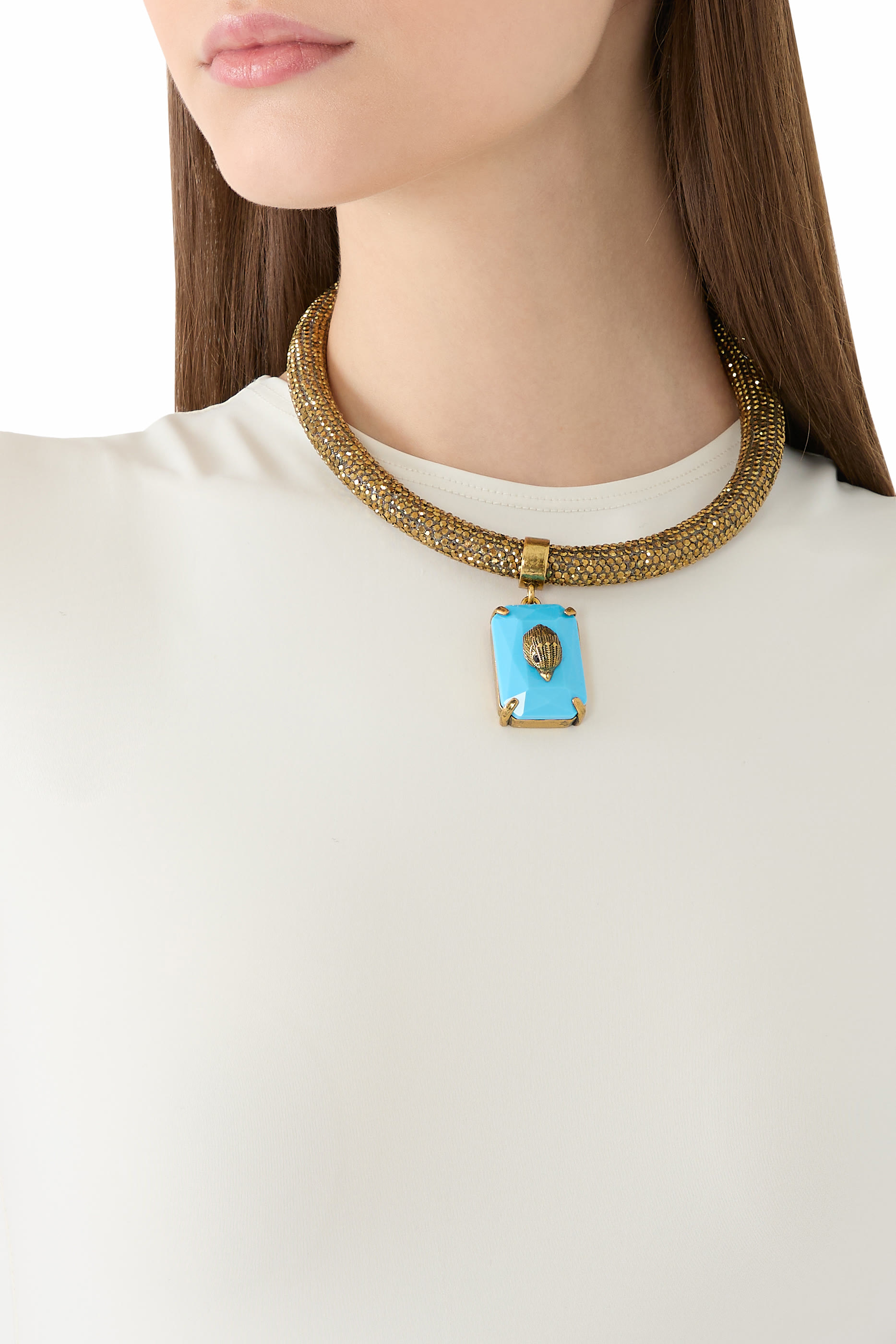 قلادة روب مرصعة بكريستال