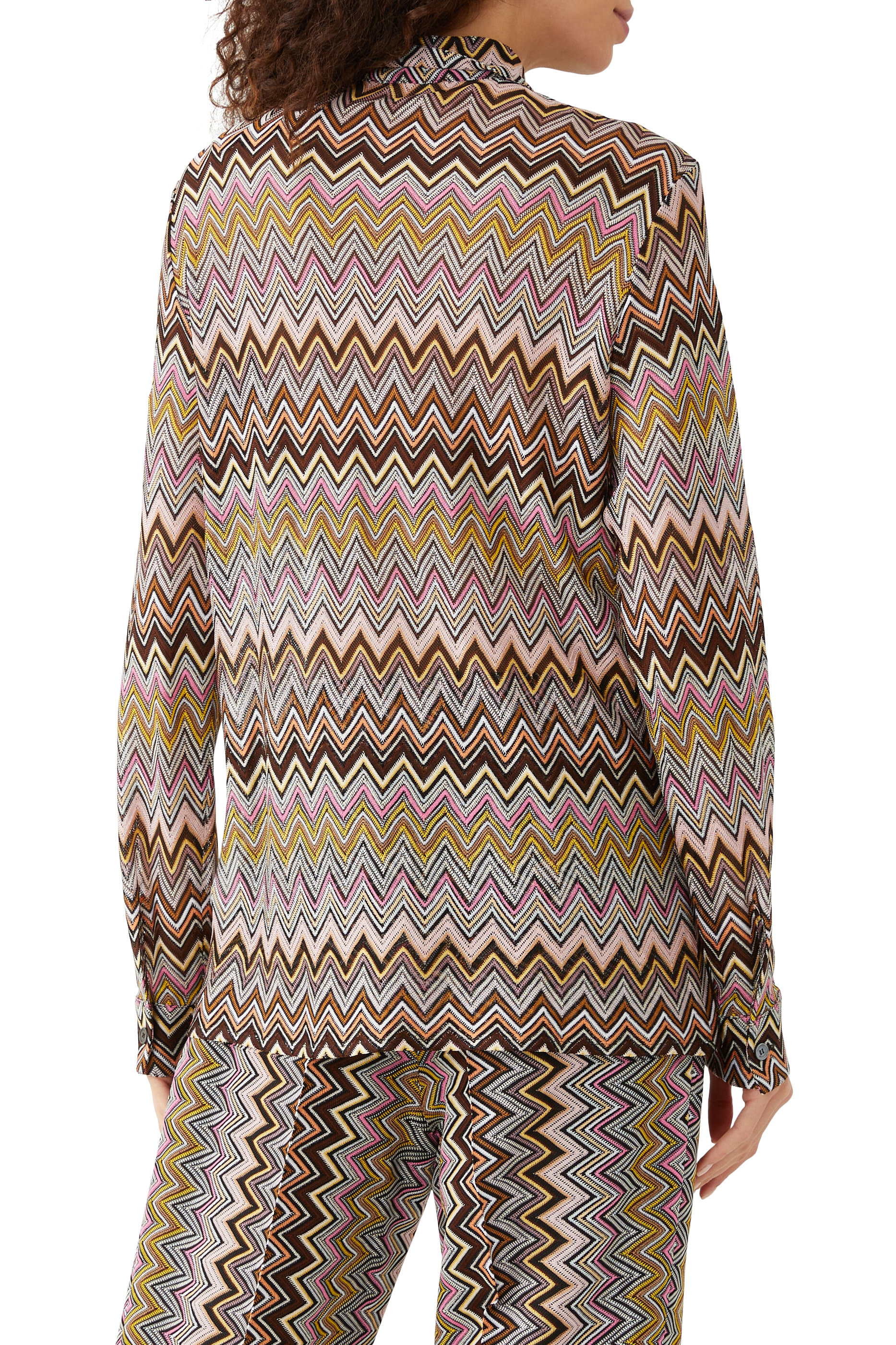 قميص راشيل بنقشة خطوط متعرجة