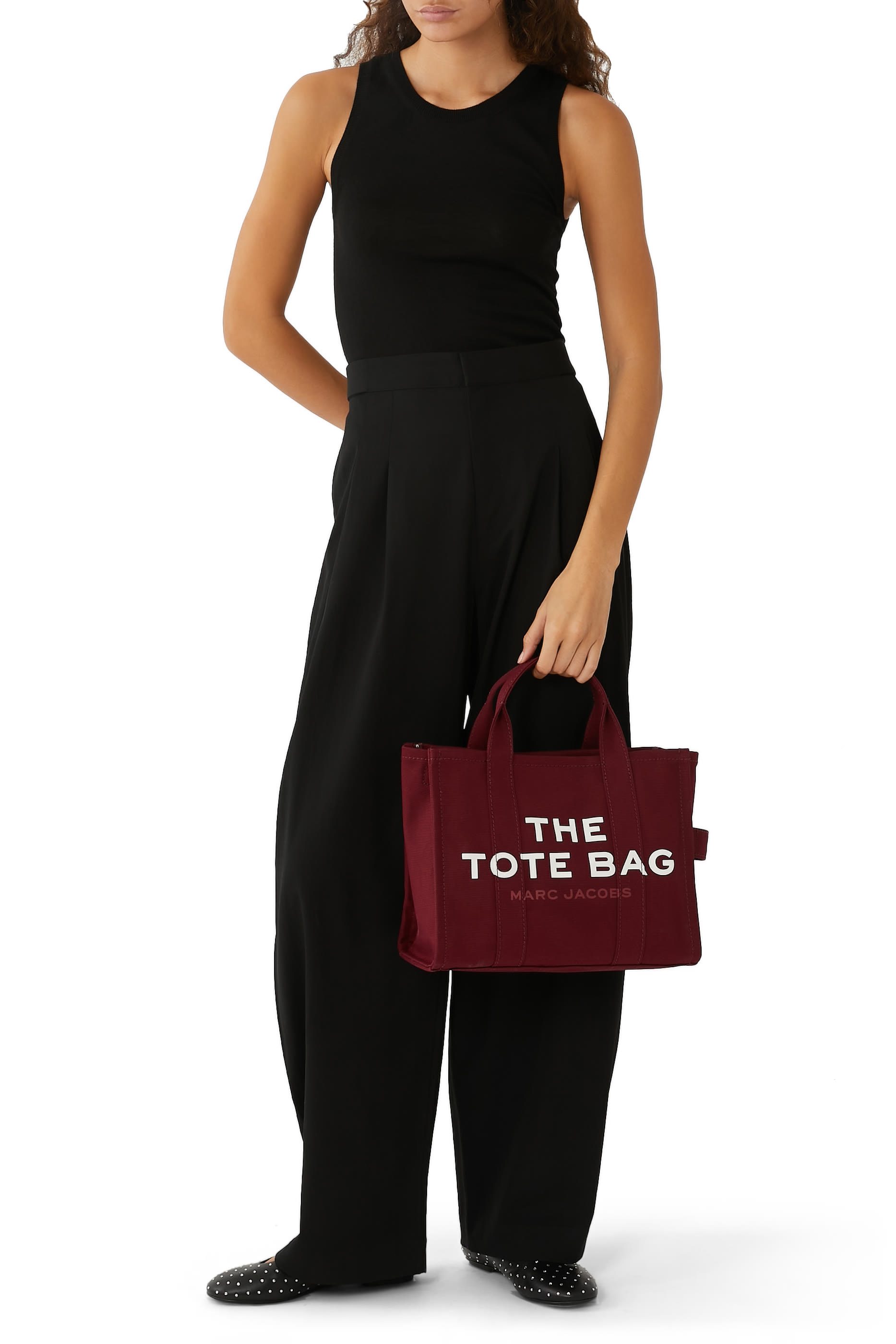 حقيبة يد متوسطة قماش قنب