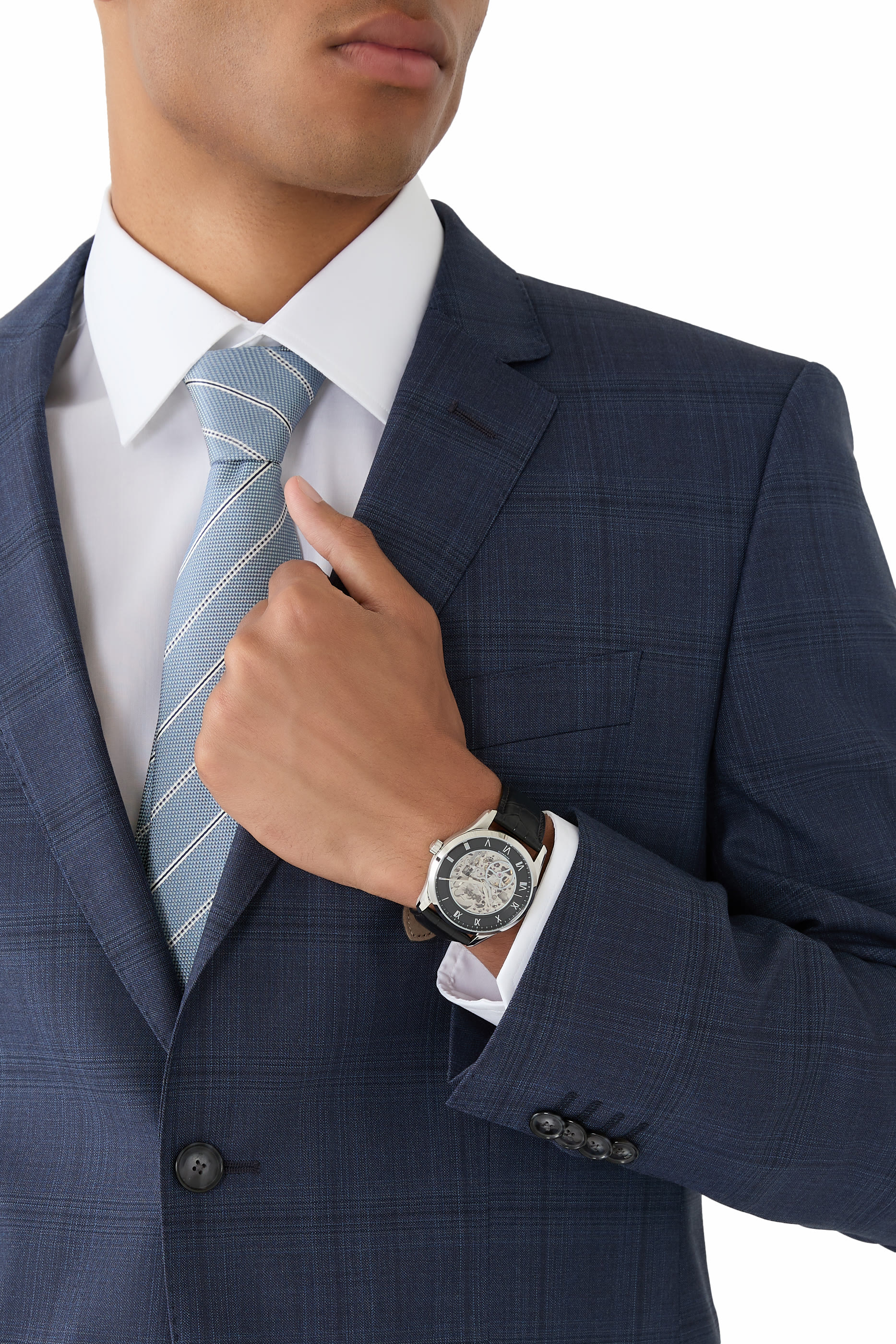 ساعة برينسيبل سكلتون  أوتوماتيكية بلون فضي