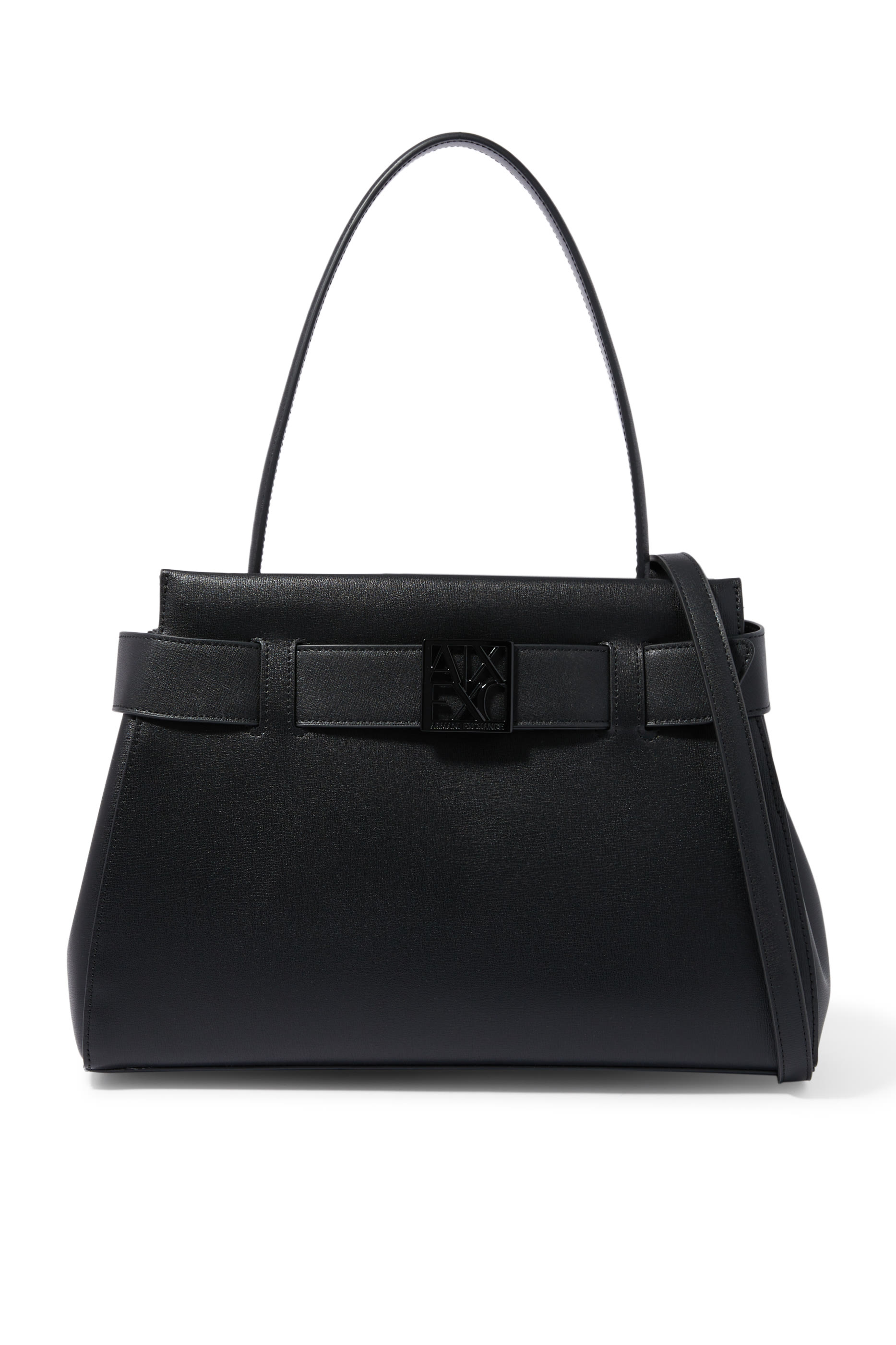 حقيبة كروس بودي بحلية شعار الماركة وسحاب مزدوج