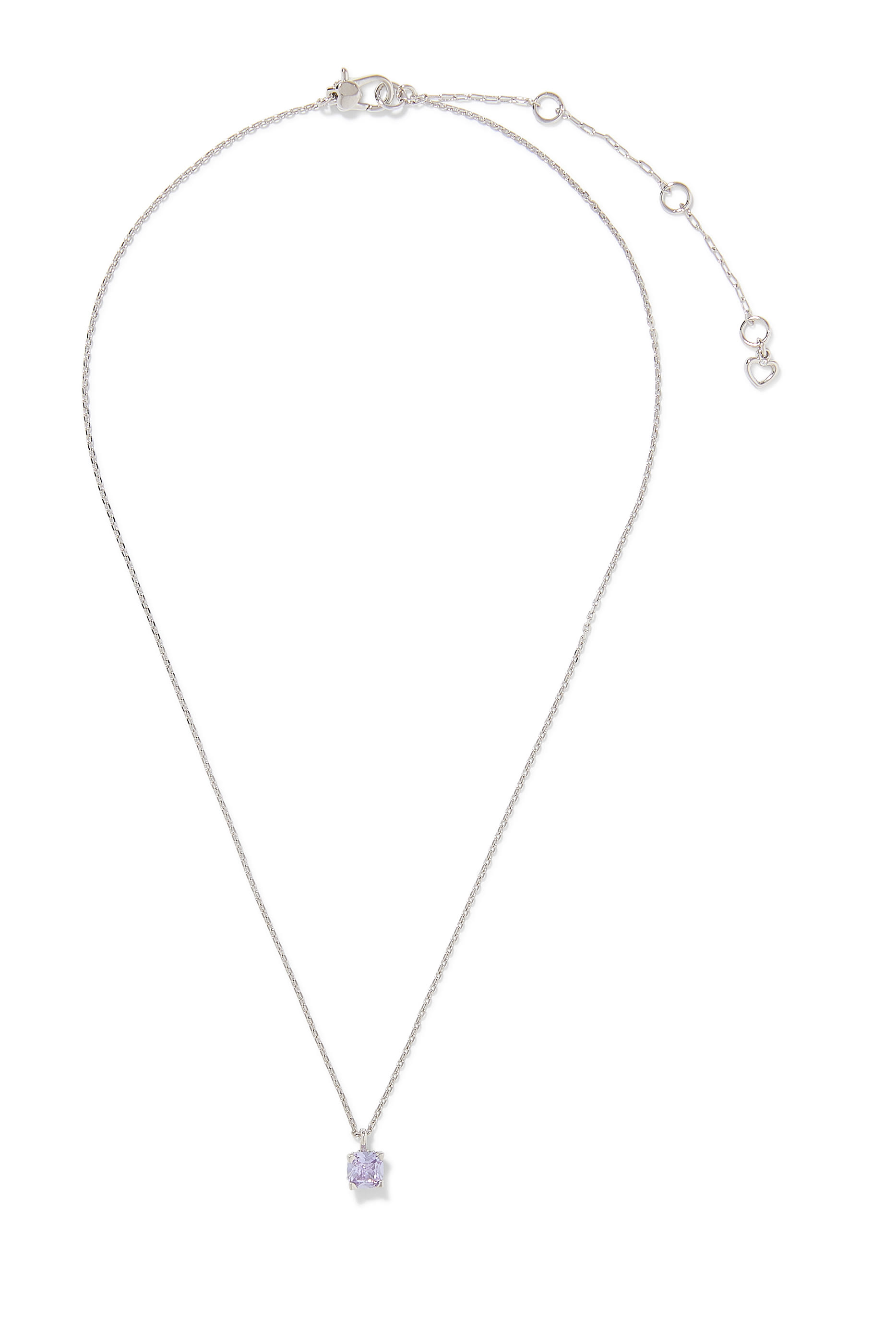 قلادة ليتل لاكجريس بدلاية بتصميم مربع مرصعة بأحجار زركونيا مكعبة، معدن مطلي