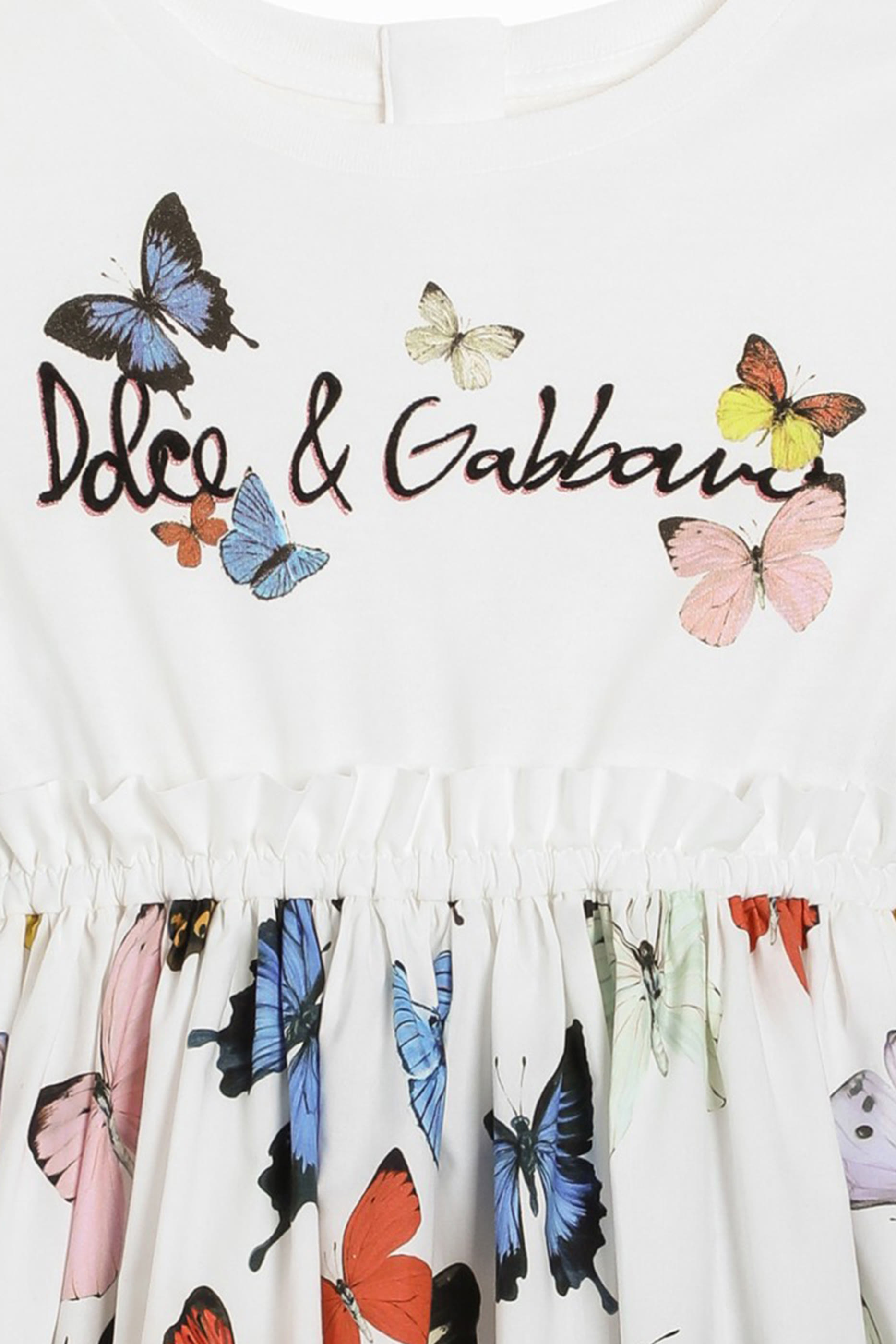 فستان واسع بنقشة فراشات للأطفال