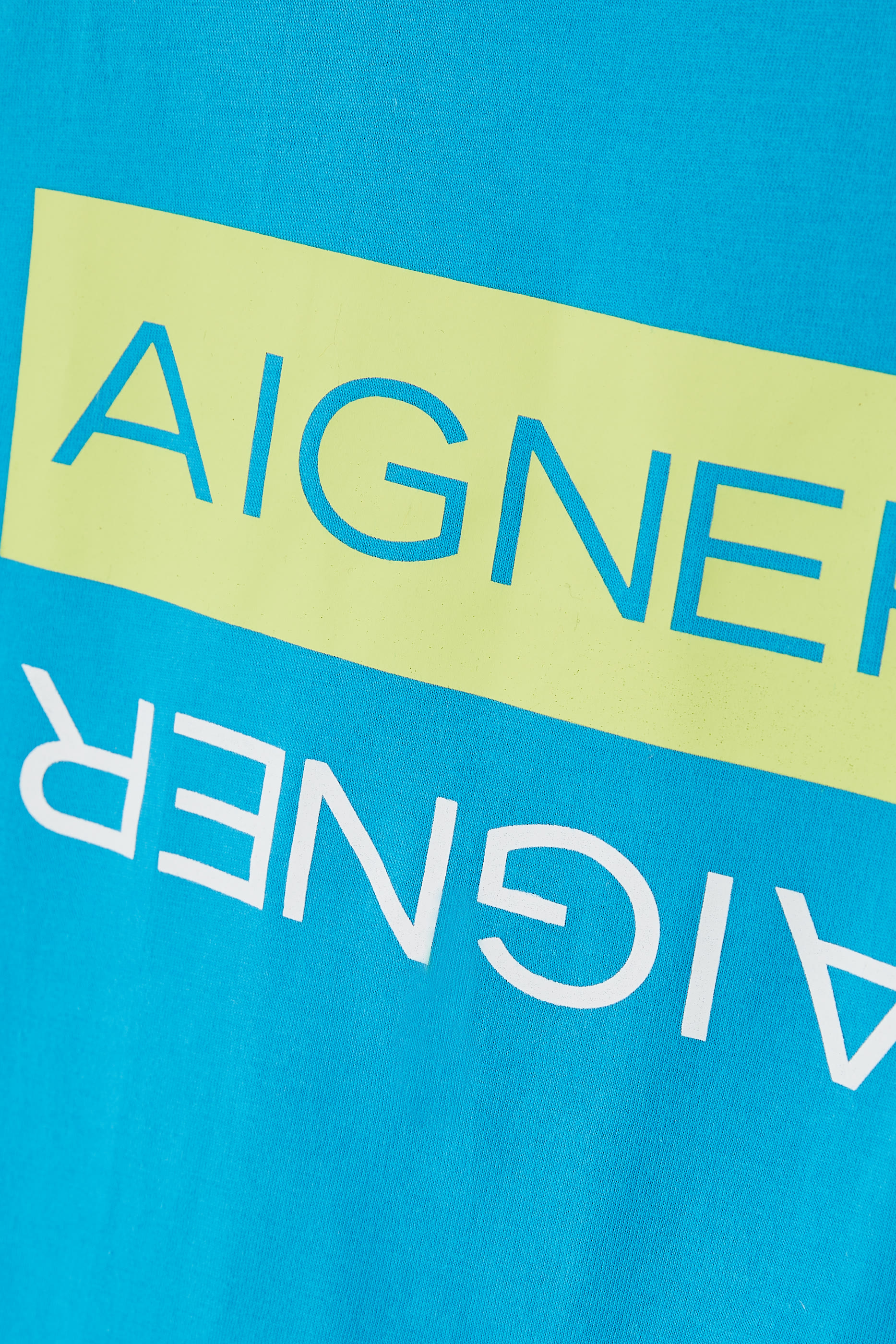 تيشيرت قطن جرسيه بشعار الماركة للأطفال