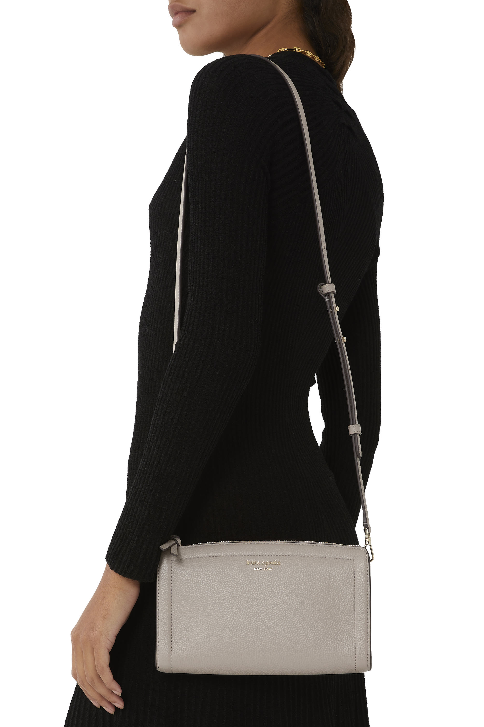 حقيبة كروس نوت صغيرة جلد حبيبي