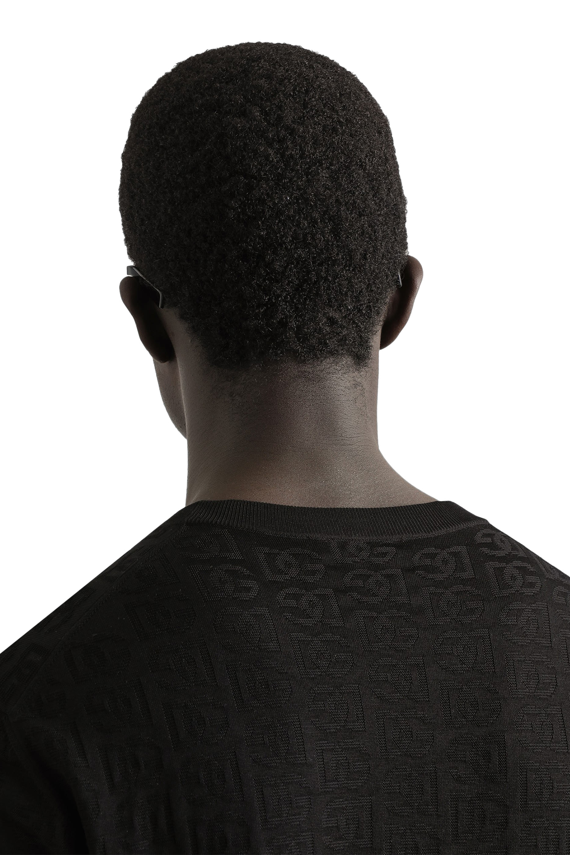 كنزة بياقة مستديرة حرير