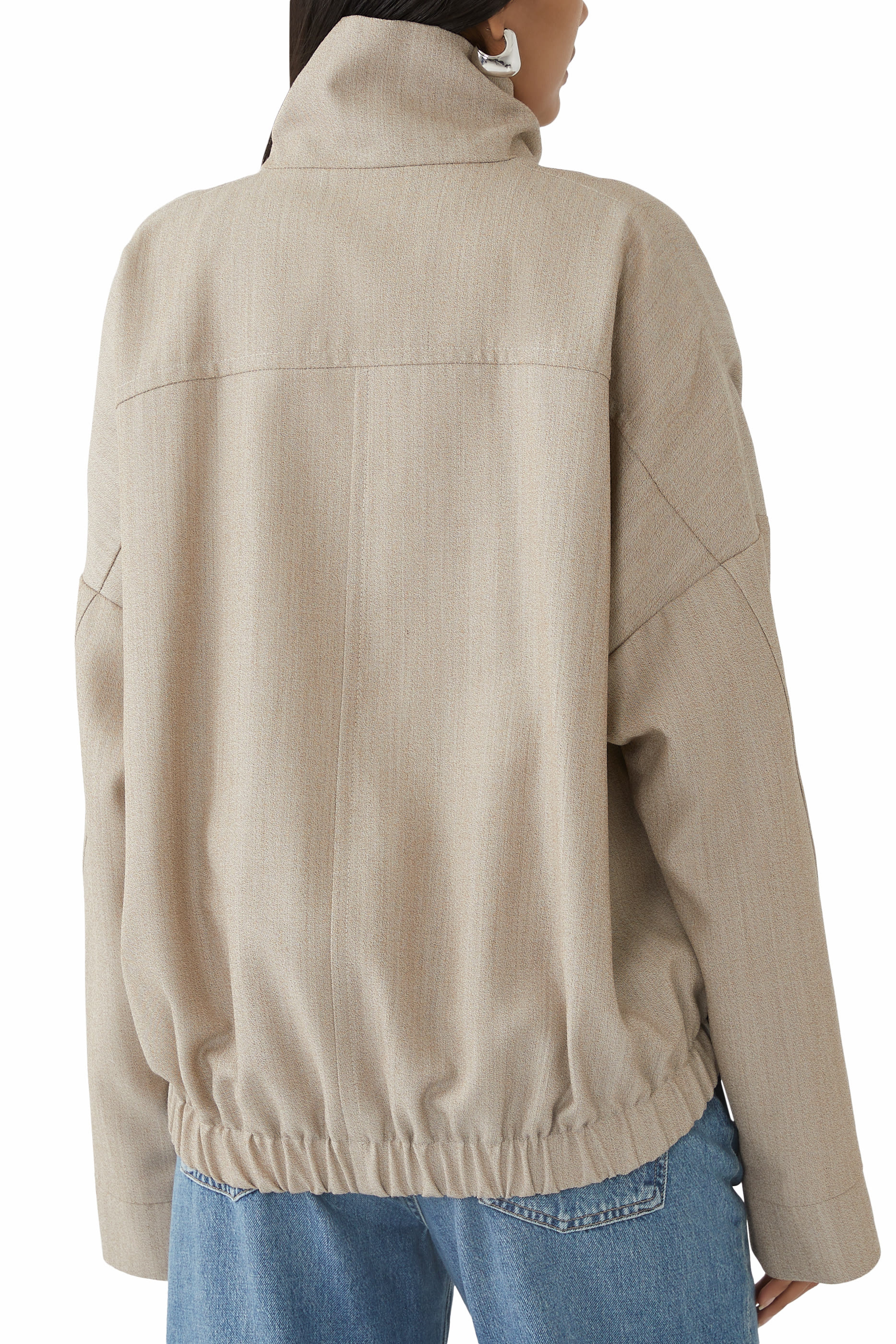 جاكيت مقاوم للريح صوف بكر