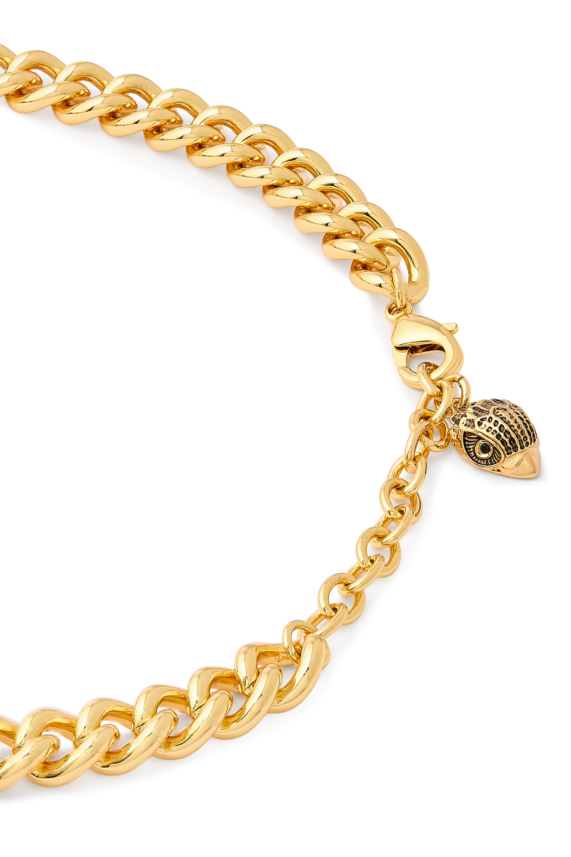 قلادة بحلية مرصعة بأحجار زركونيا مكعبة، نحاس وزجاج