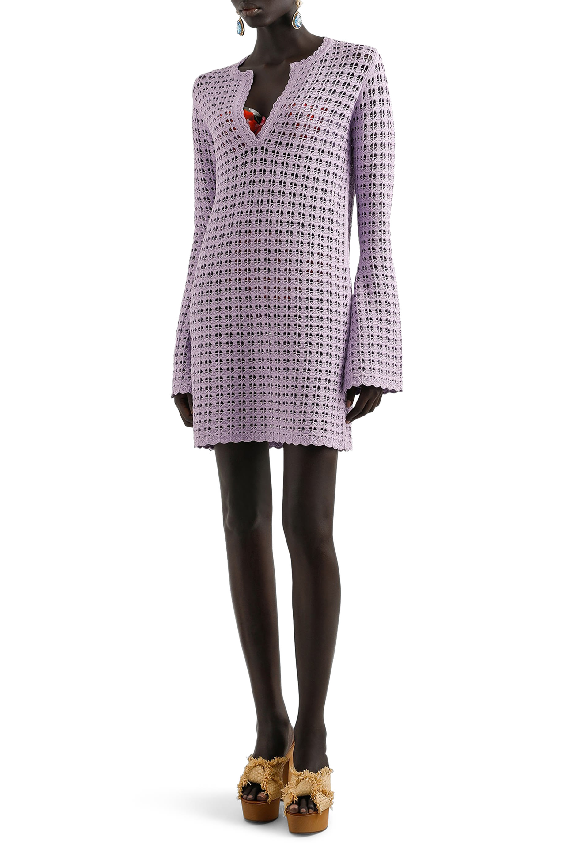 فستان قصير كروشيه