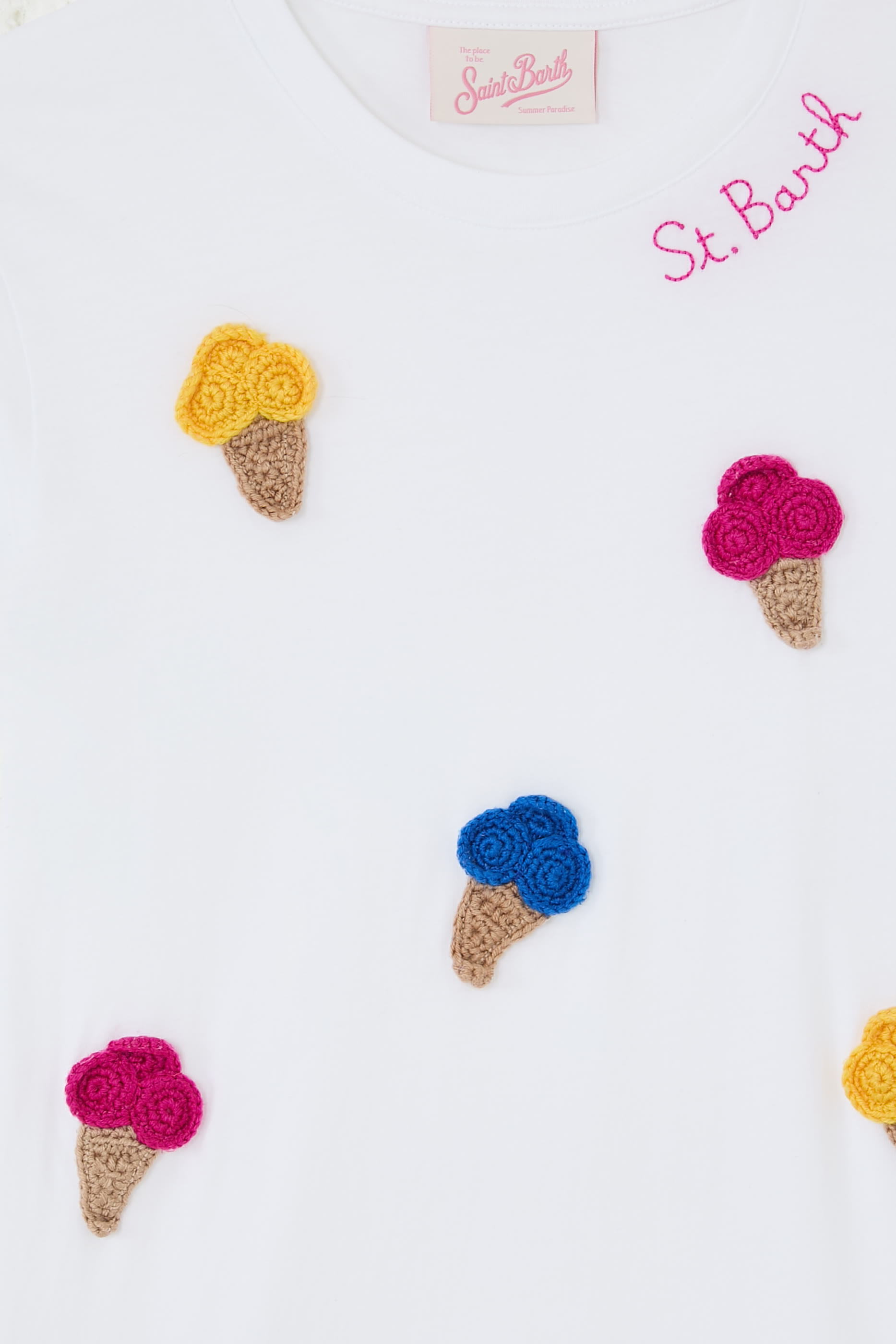 فستان مزين بشراشيب قطن للأطفال