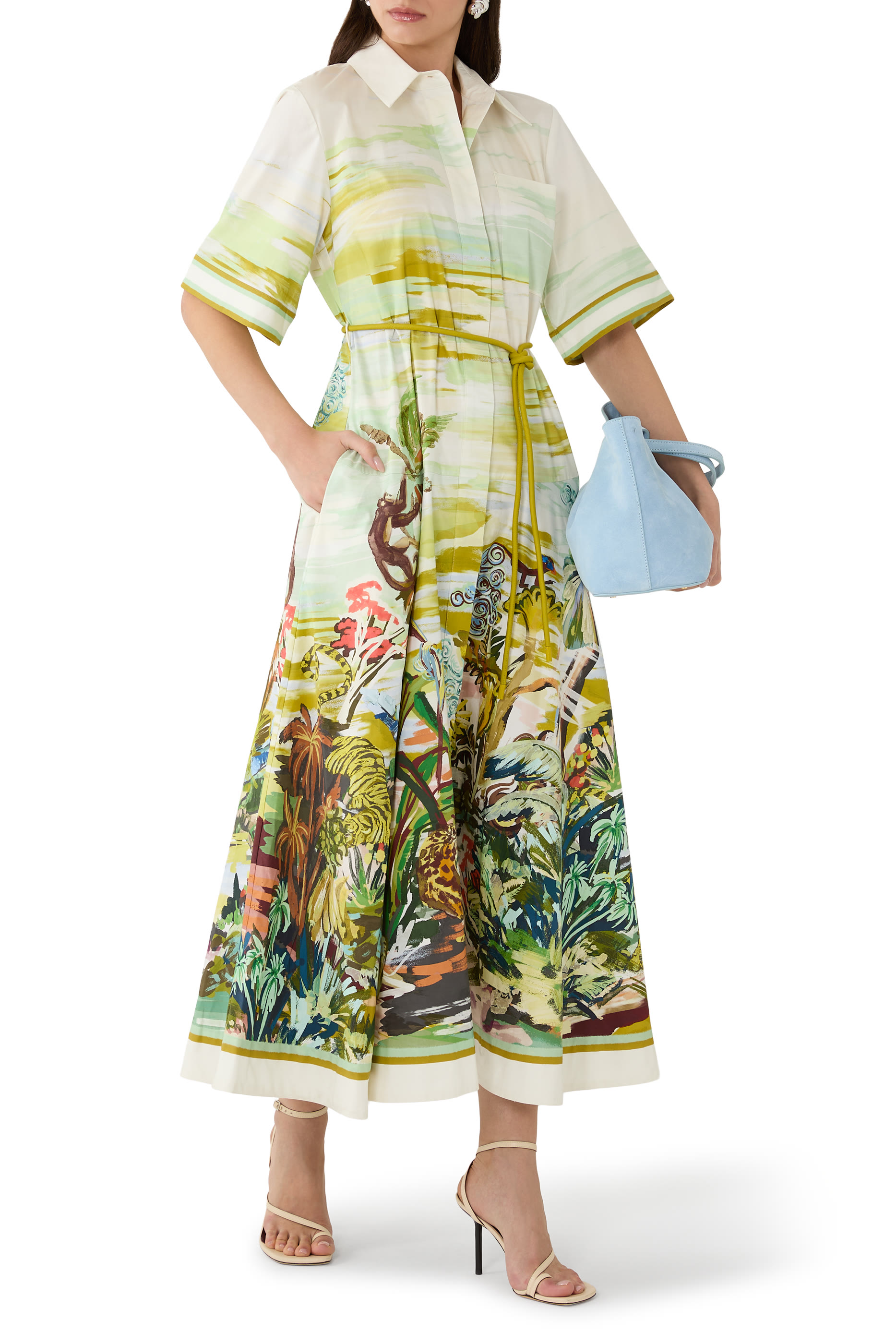 Jungle Boogie Silk Midi Dress