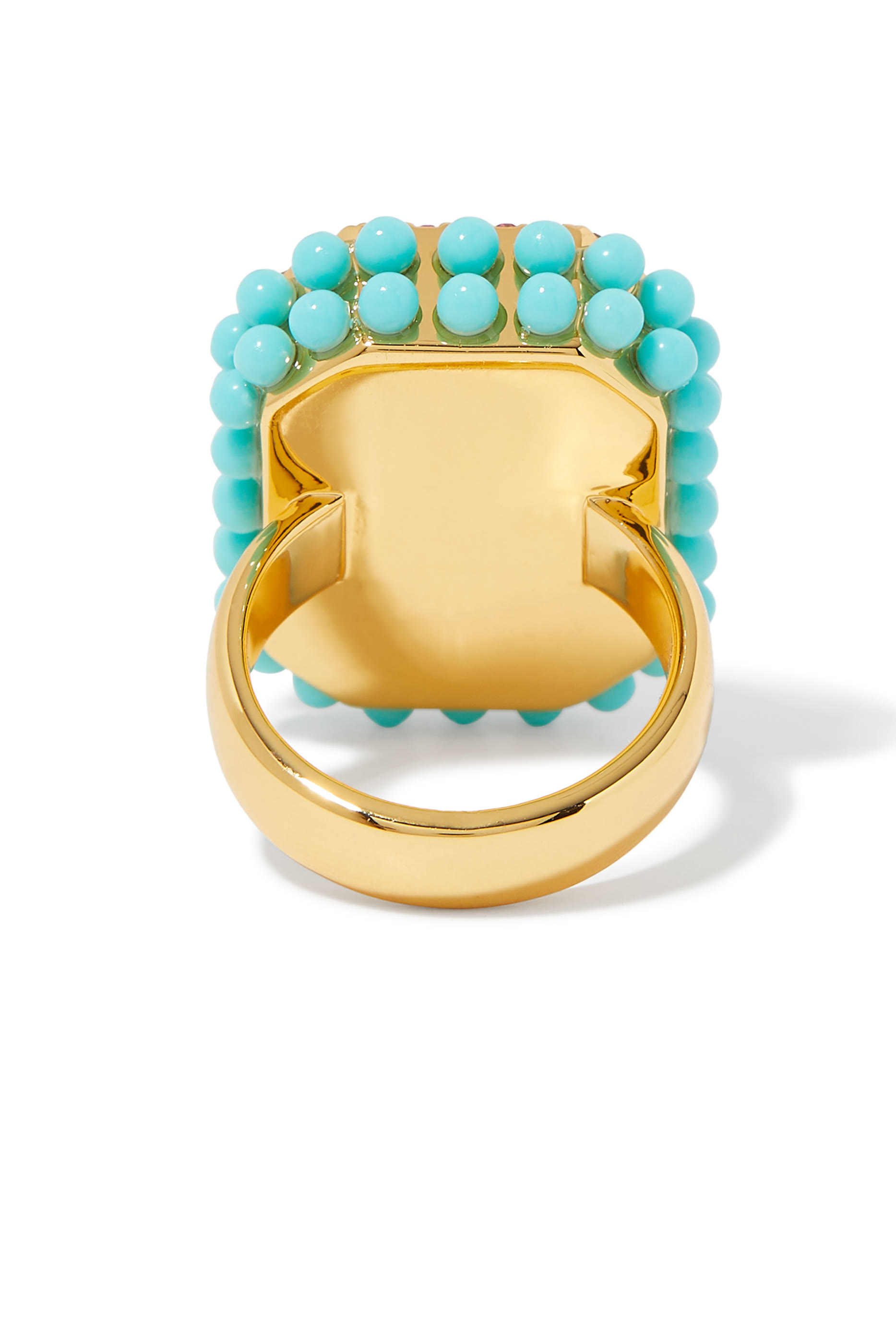 خاتم كوكتيل بتصميم الزمرد