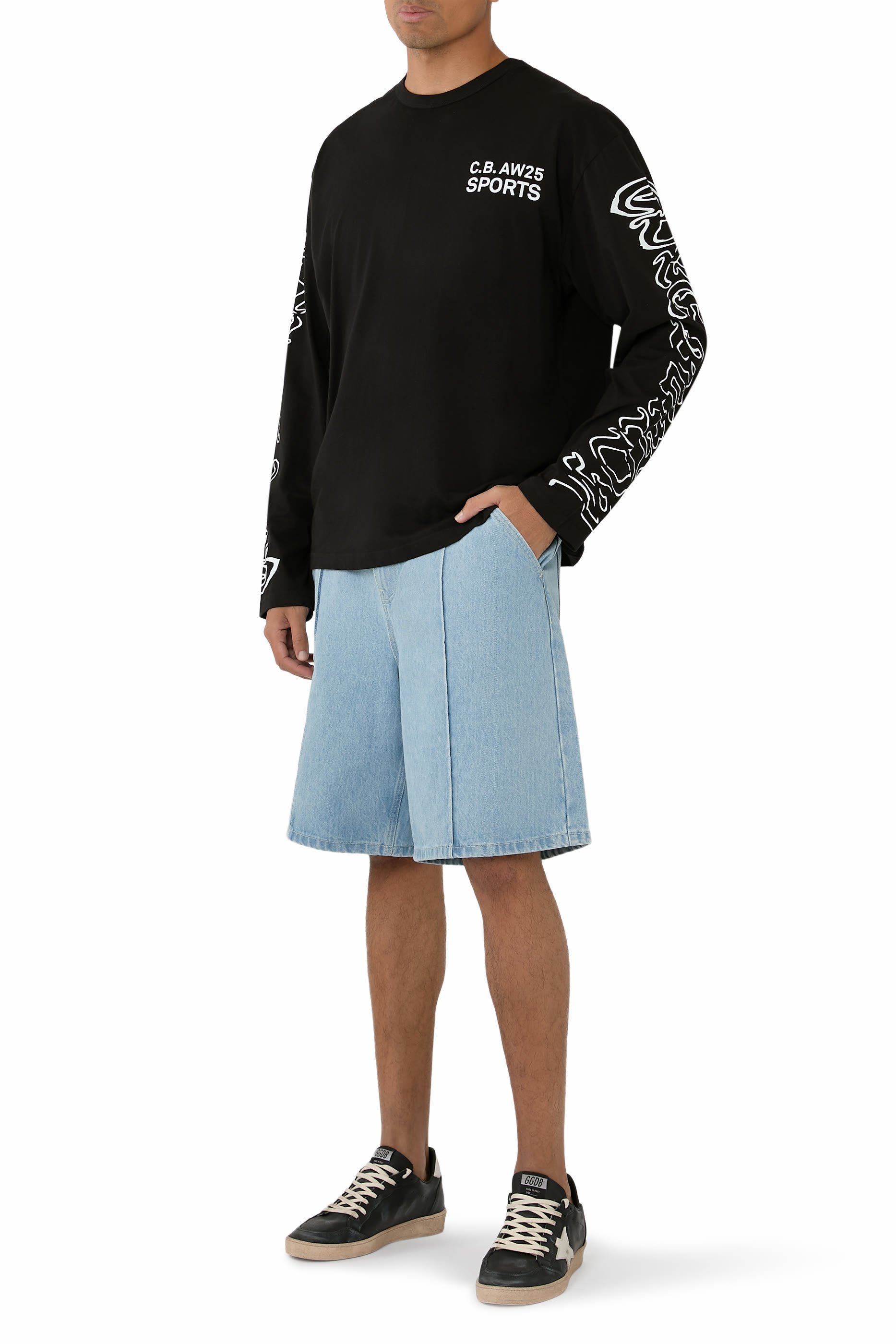 تيشيرت بأكمام طويلة بشعار كلوب