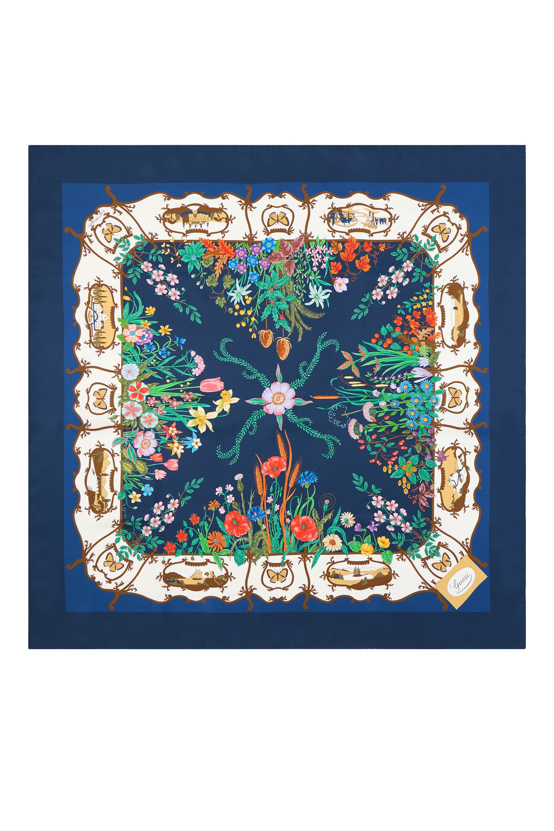 Printed Silk Twill Carré 