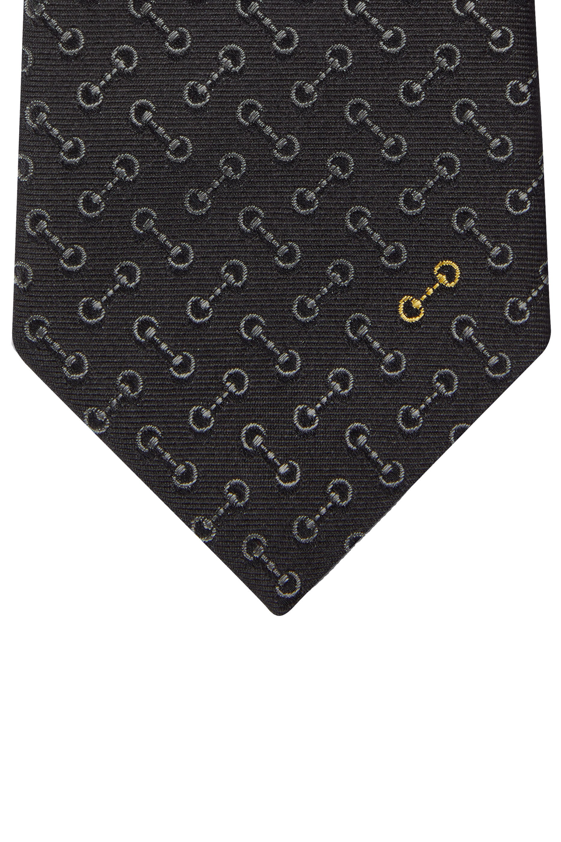 Horsebit Silk Jacquard Tie