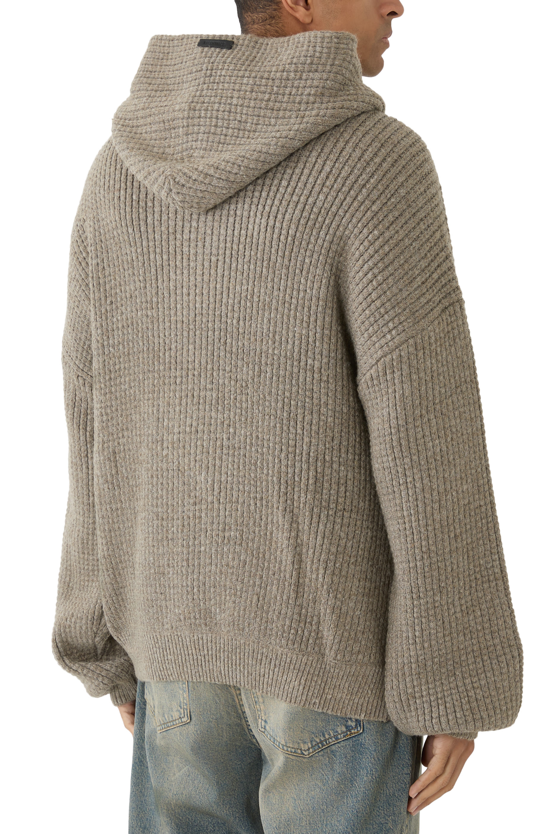 هودي بتصميم التسعينات نسيج متشابك ثقيل