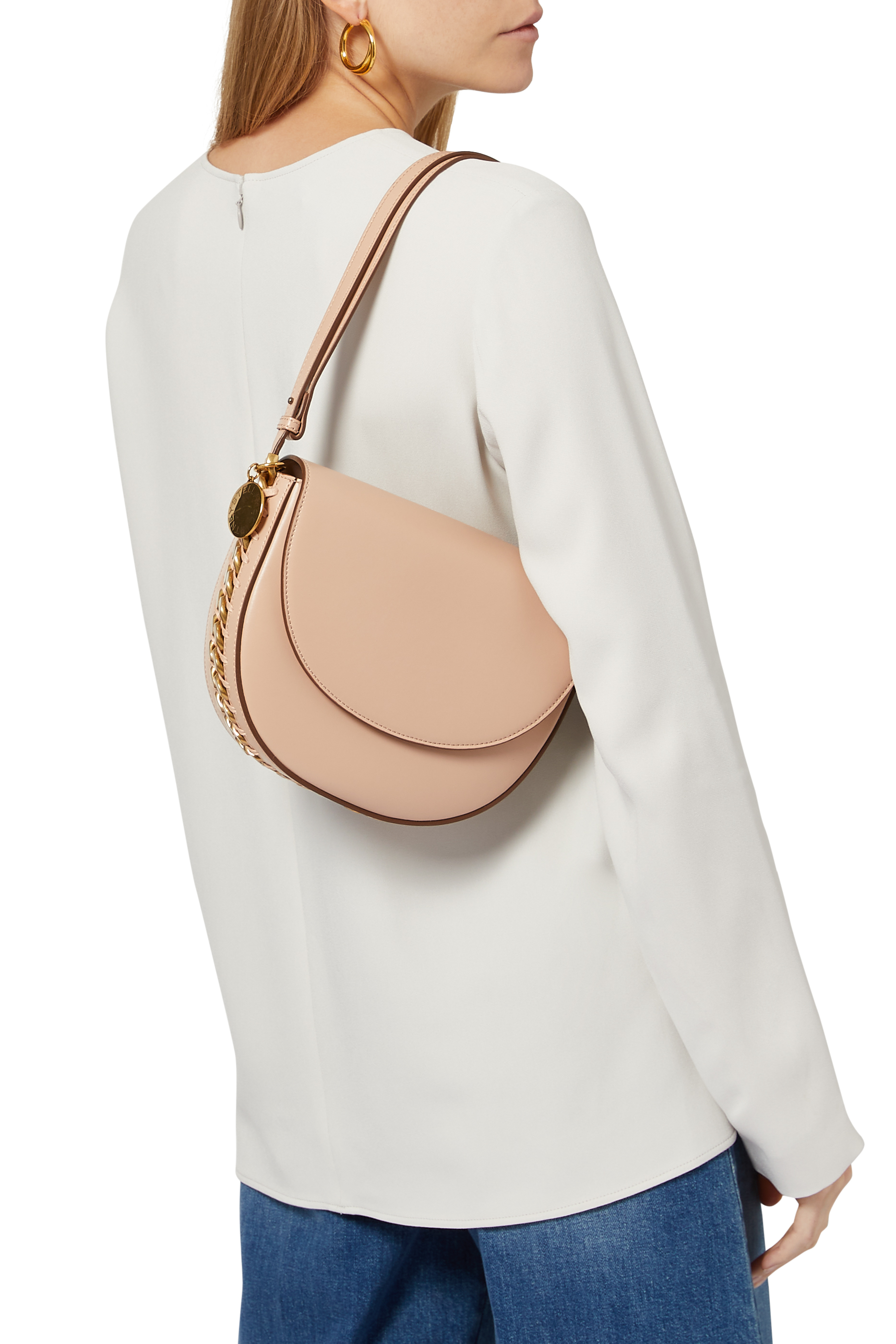 حقيبة كتف فرايم متوسطة بغطاء قلاب