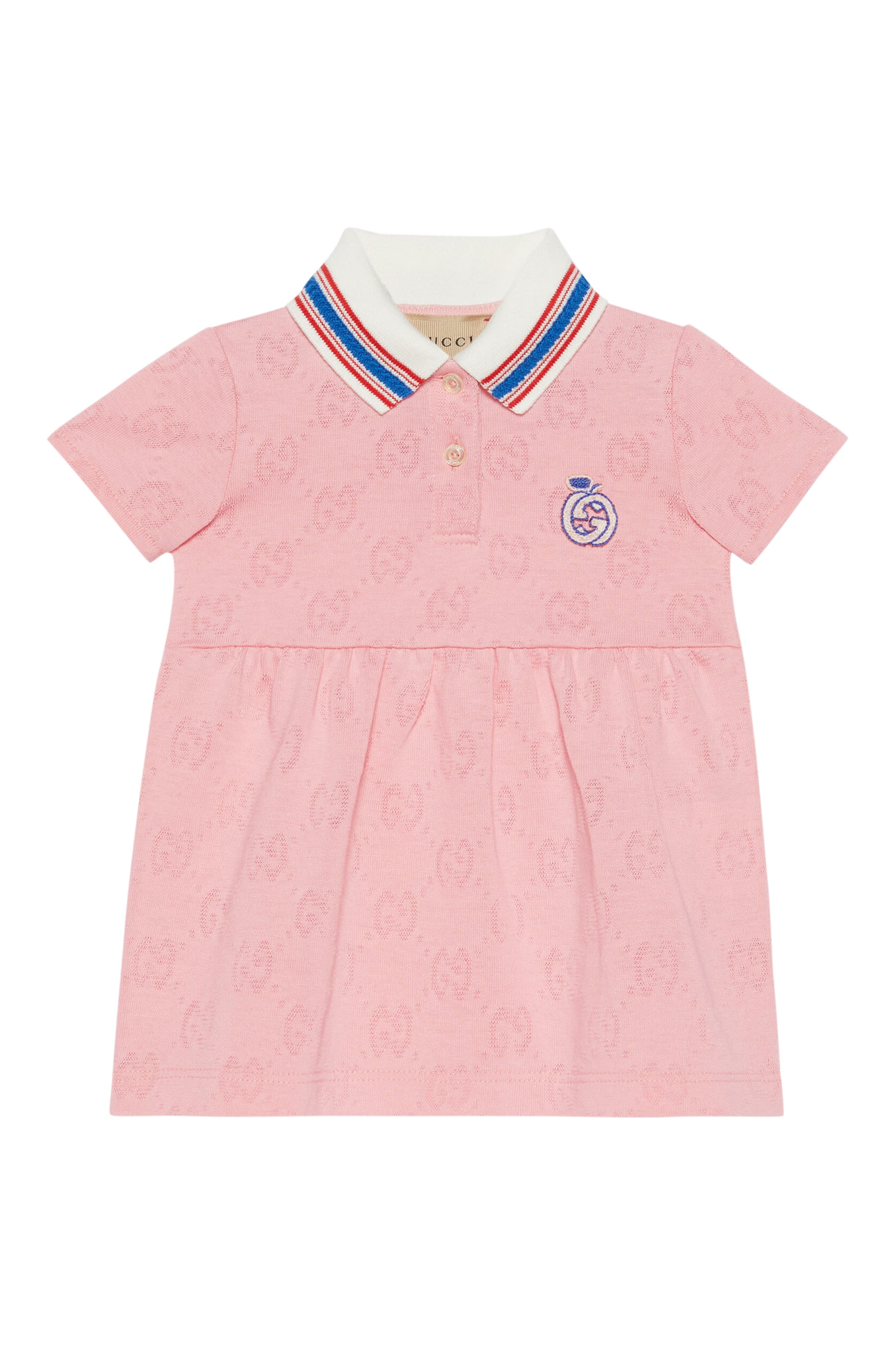 فستان بولو بطبعات شعار الماركة