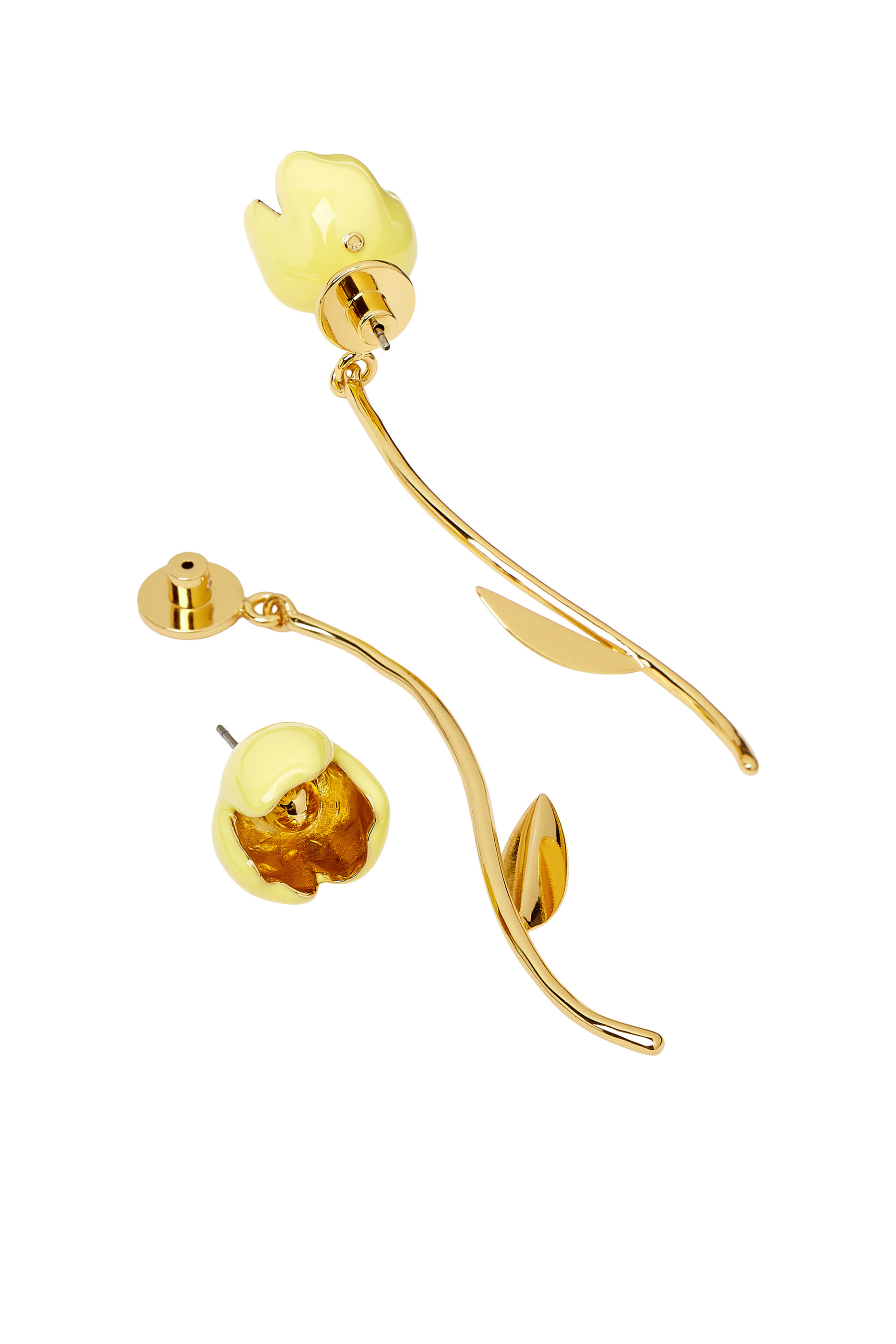 أقراط ستيتمنت بتصميم على شكل زهرة بمينا 