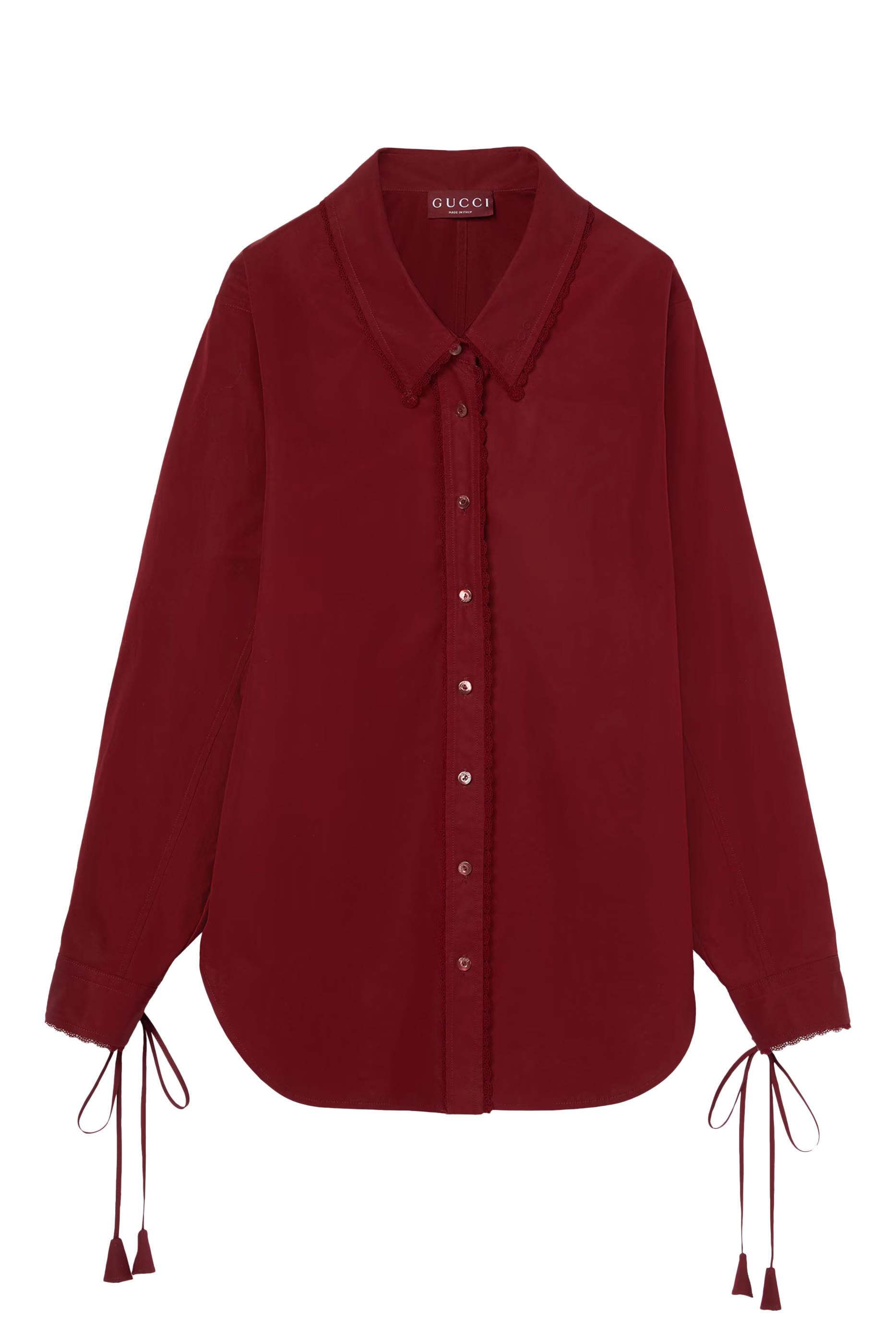 قميص مع ربطة قطن بوبلين