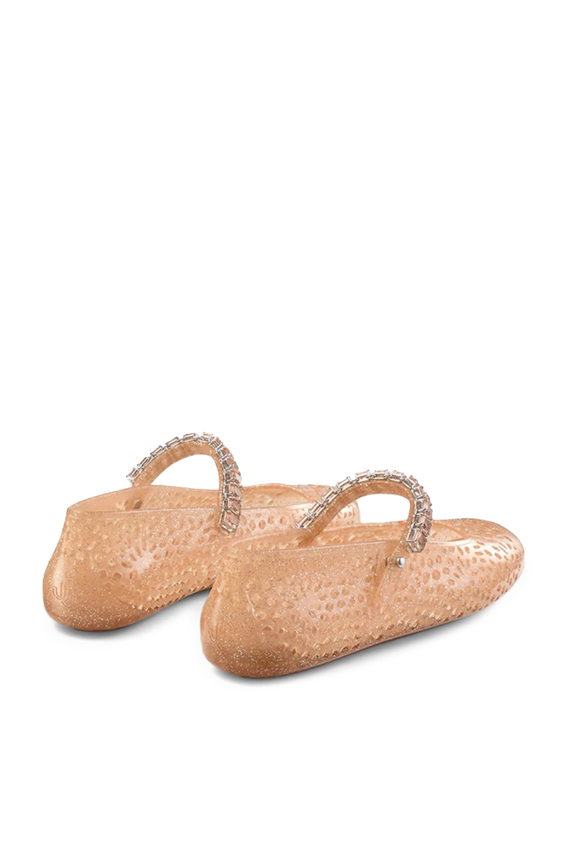 حذاء بالرينا جيلي بنعل مسطح مرصع بكريستال