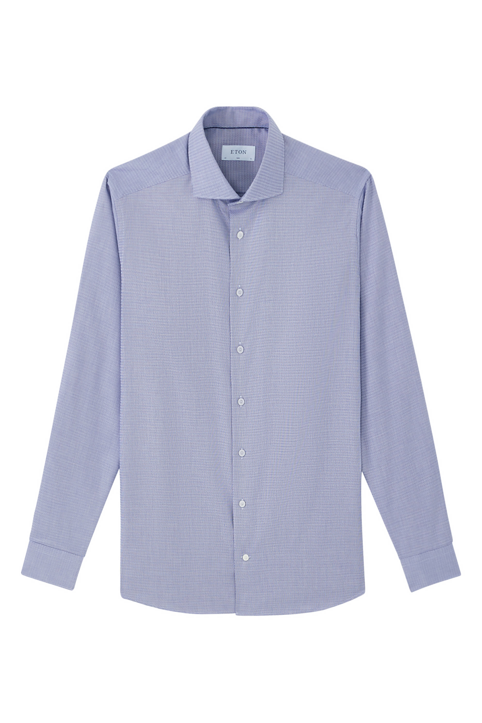 قميص شبه سادة تويل مميز للماركة