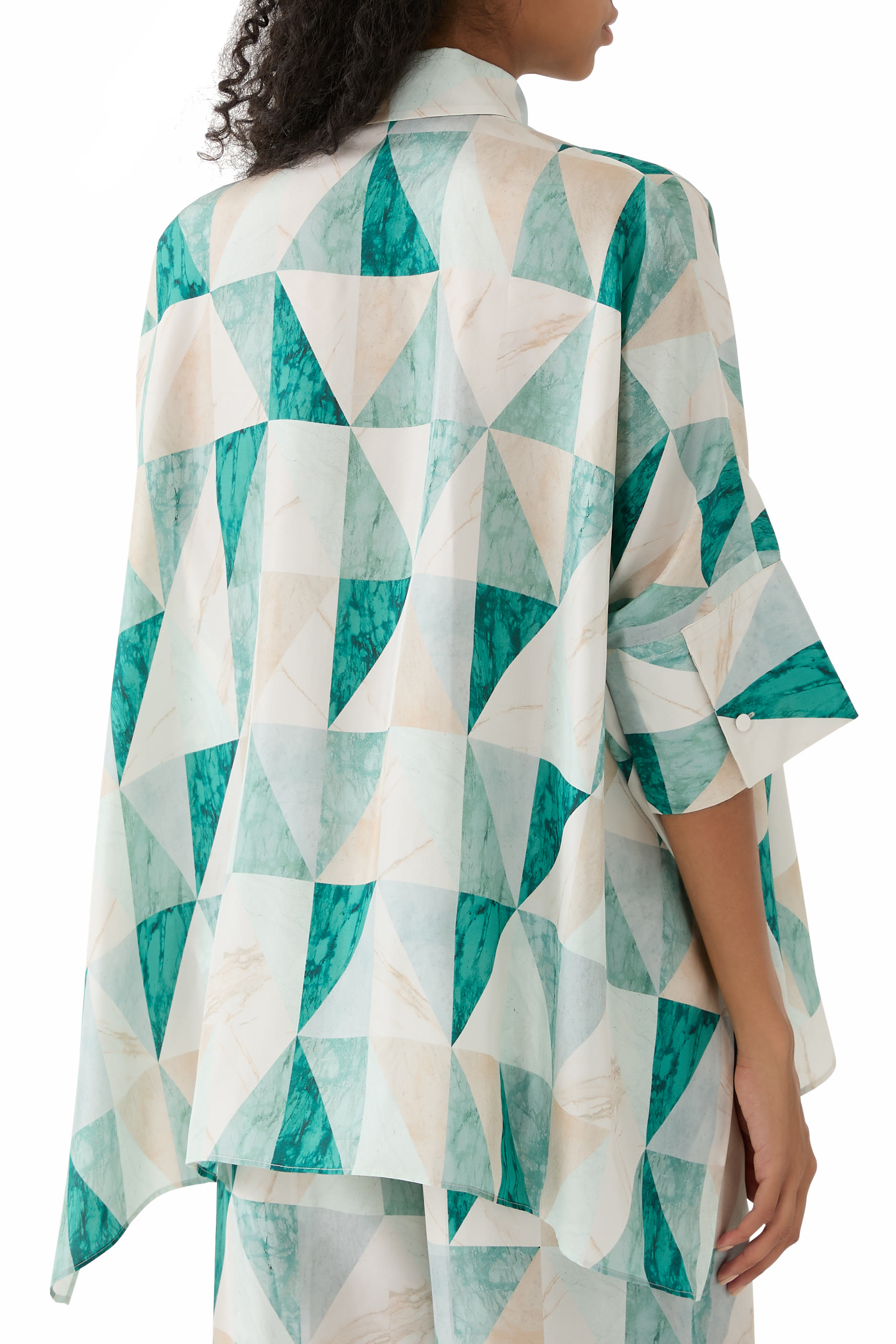 قميص أركول ماربل بطبعات حرير