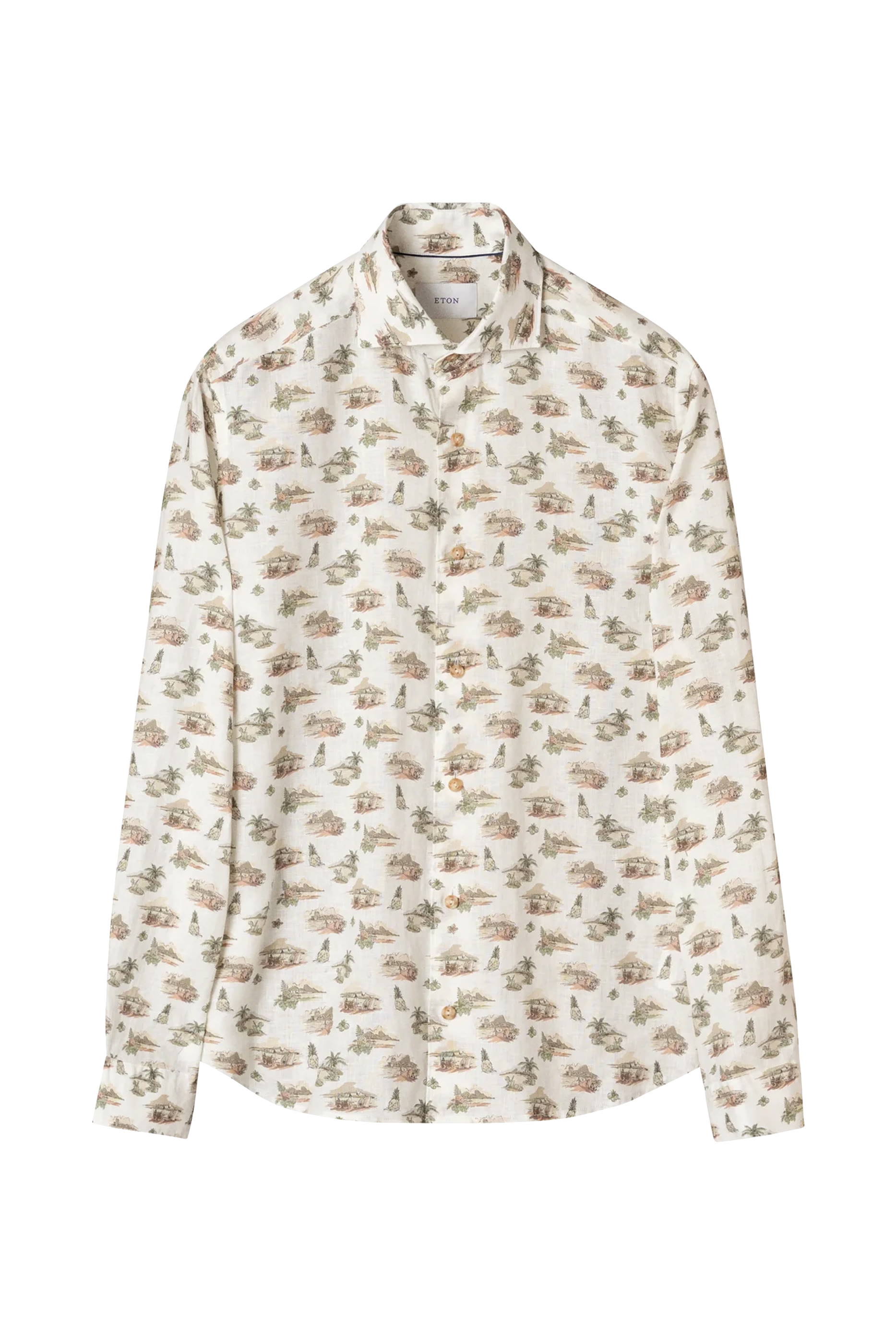 قميص بنقشة كتان