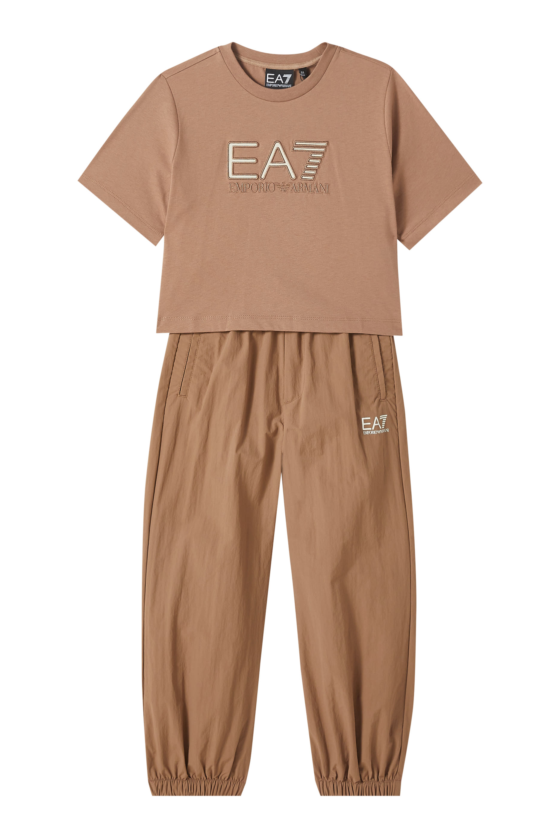 تيشيرت رياضي عصري بشعار الماركة للأطفال