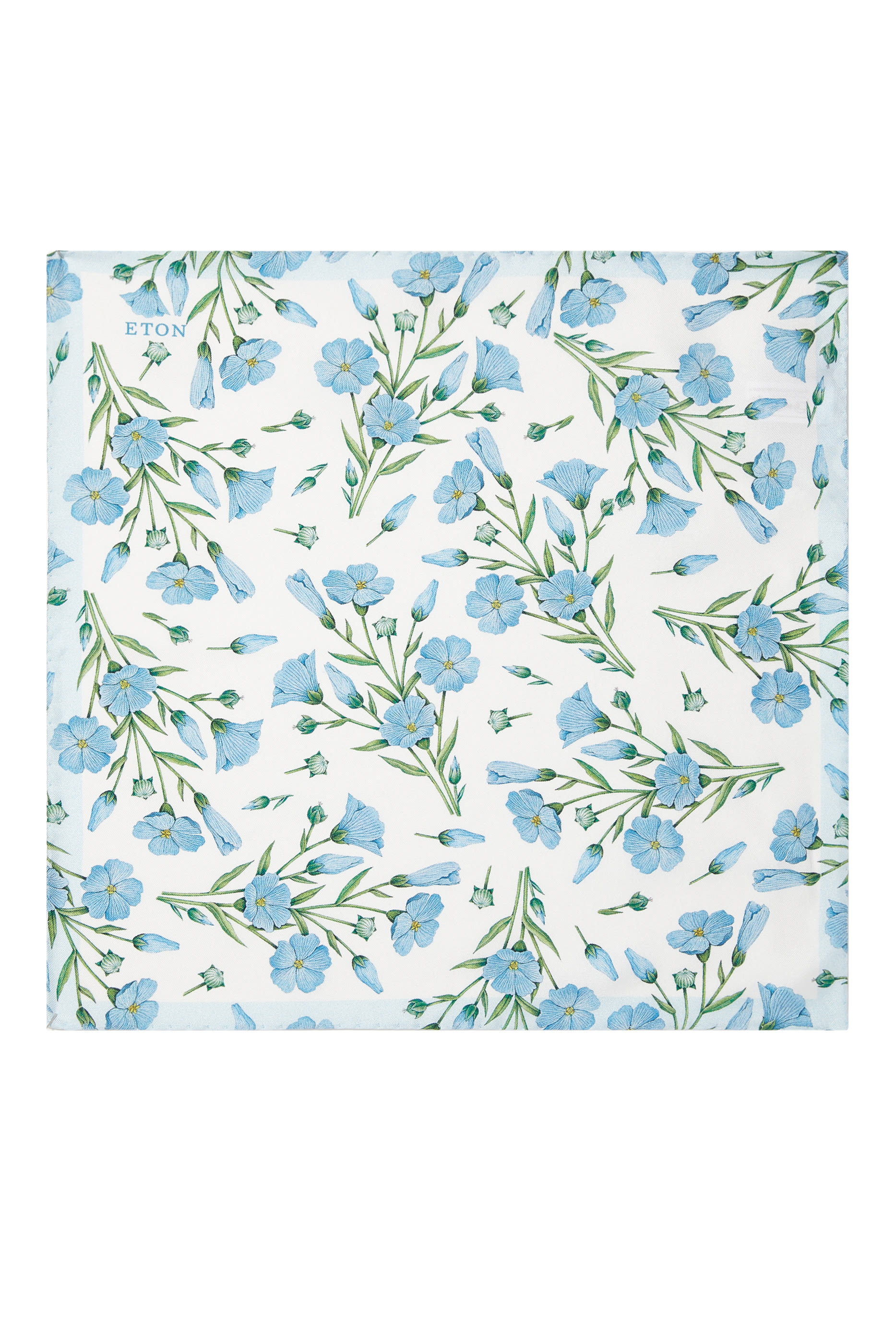 منديل جيب مربع بطبعات زهور حرير