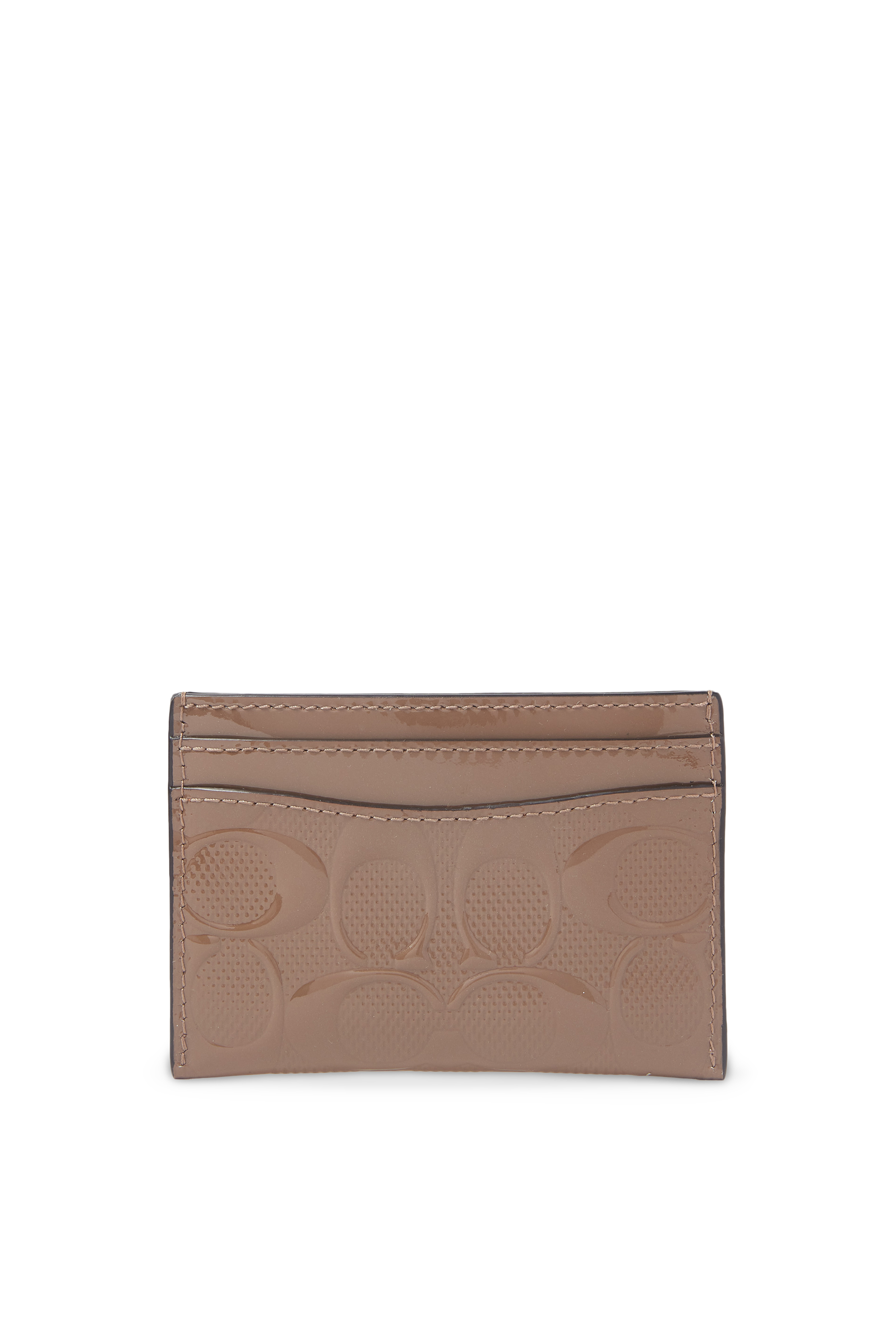 حافظة بطاقات رفيعة جلد بشعار الماركة