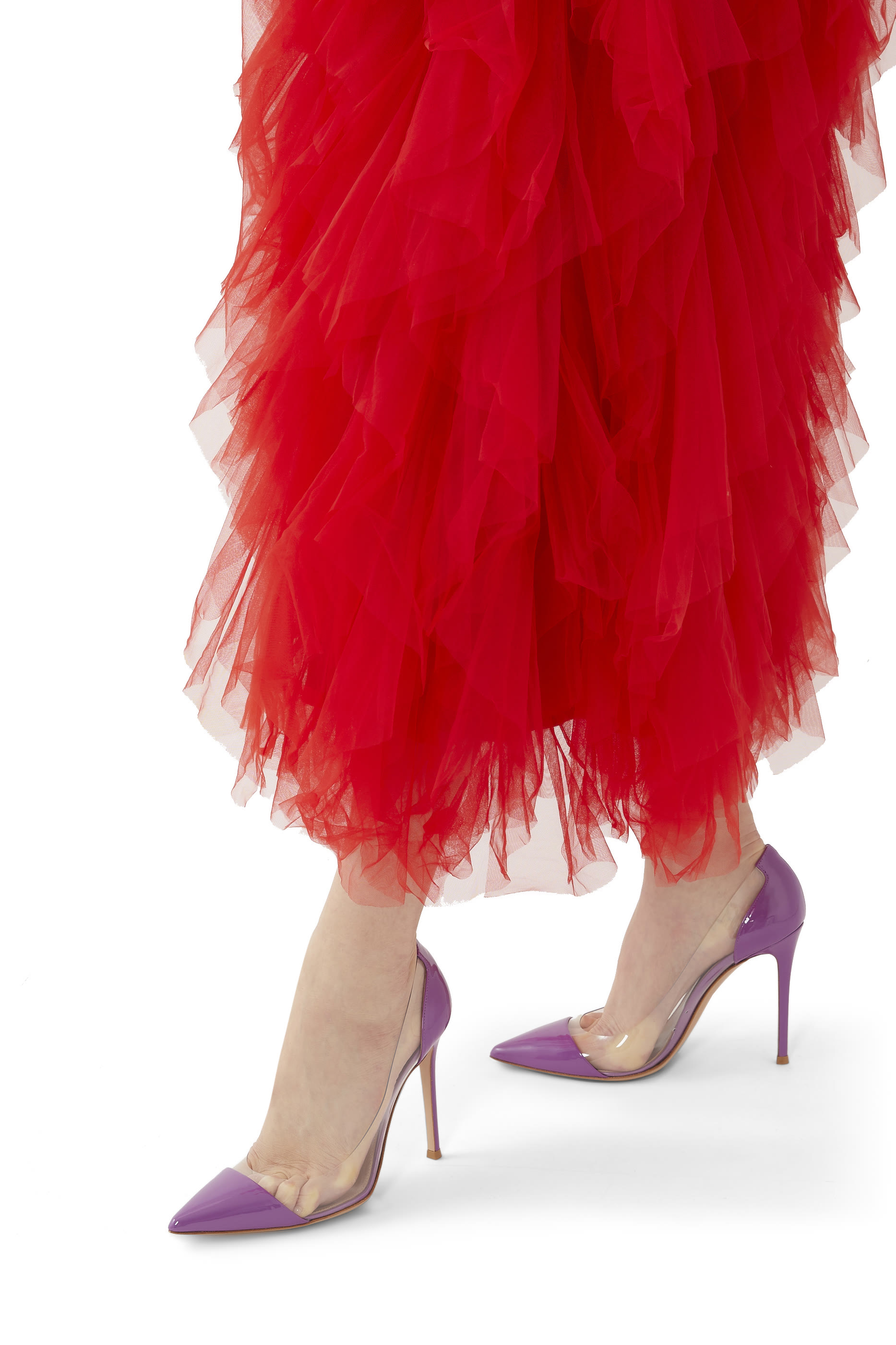 حذاء كلاسيكي 105 بأجزاء شفافة جلد