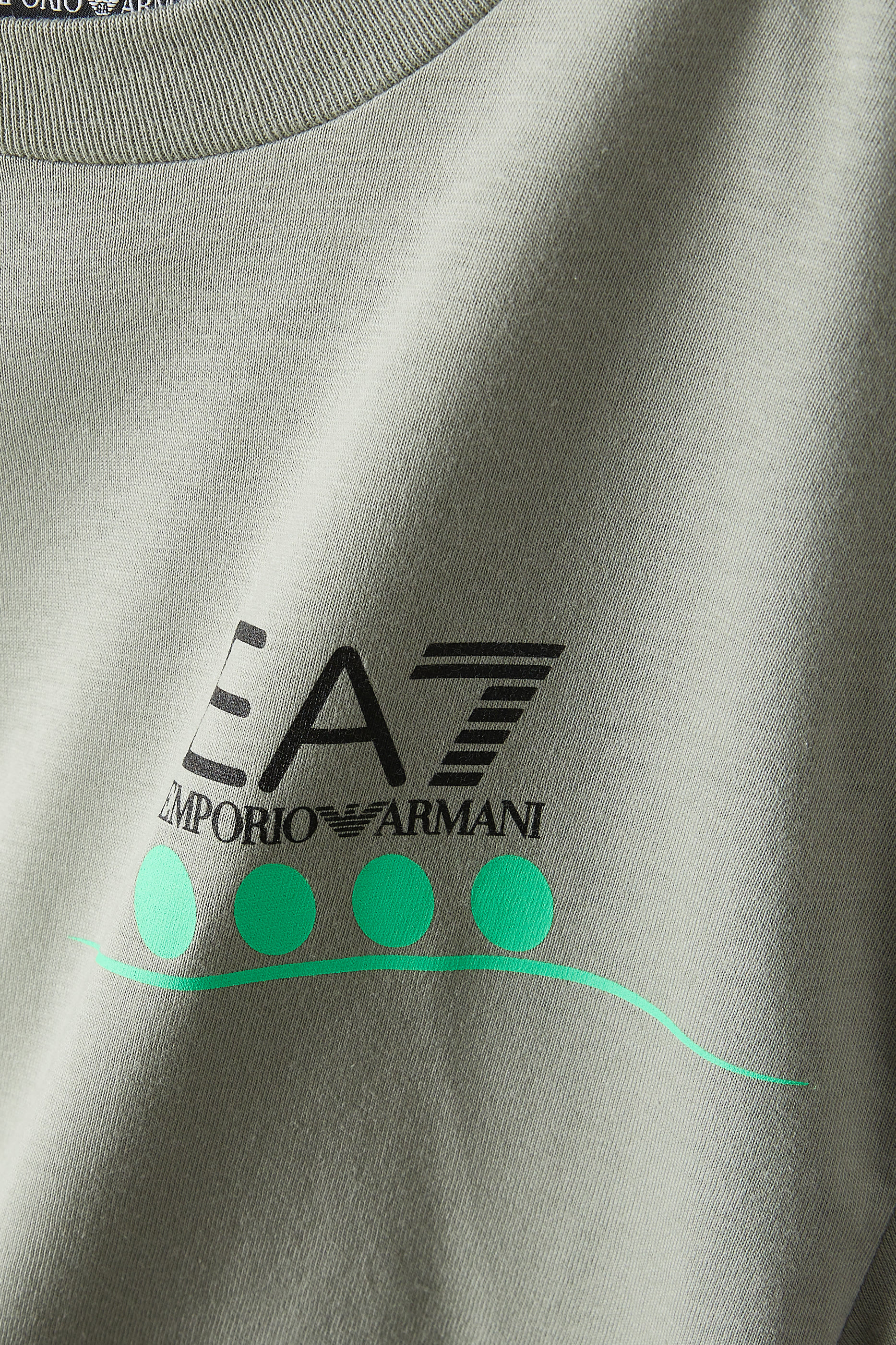 تيشيرت بشعار الماركة قطن للأطفال