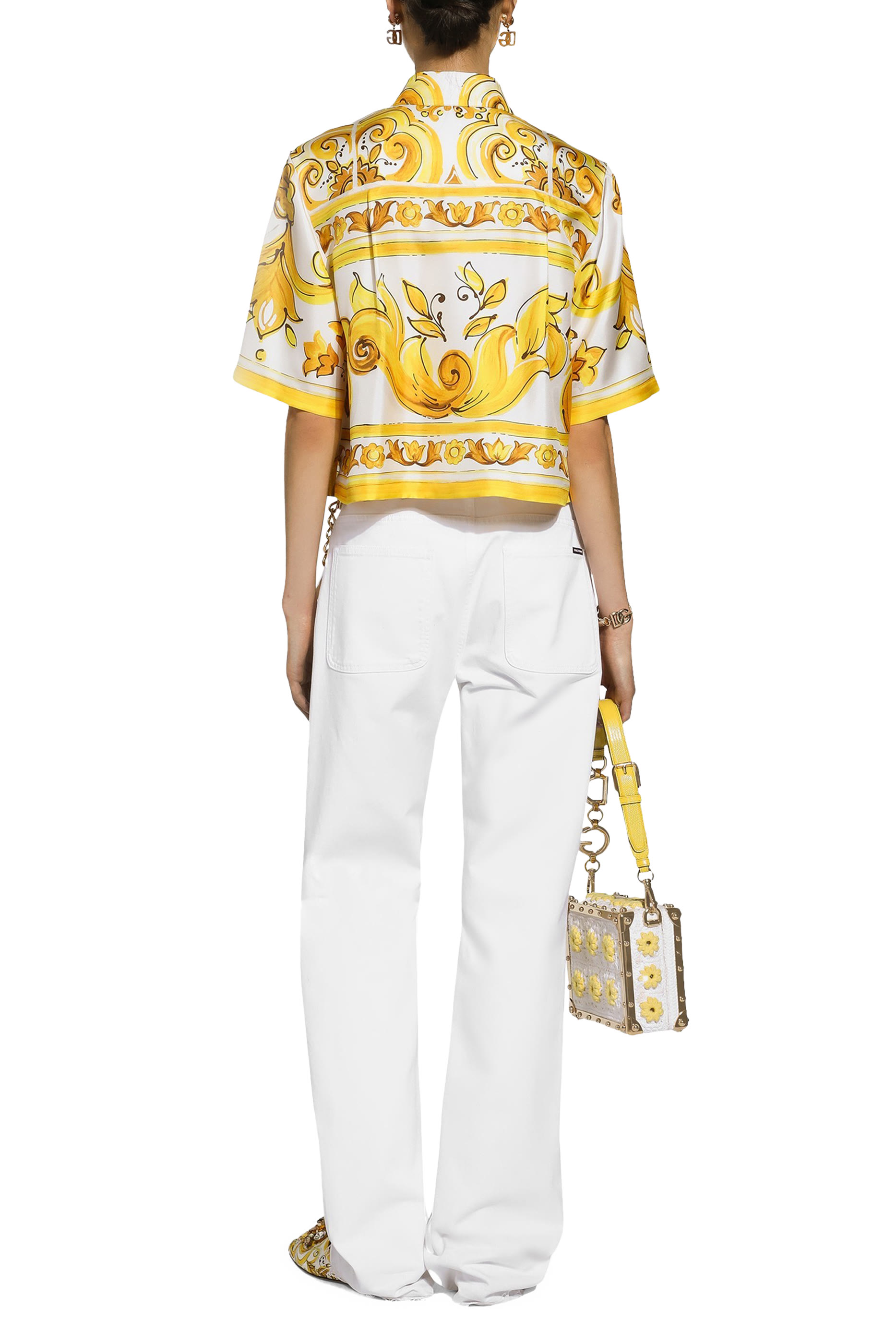 بنطال بخصر مرتفع قطن