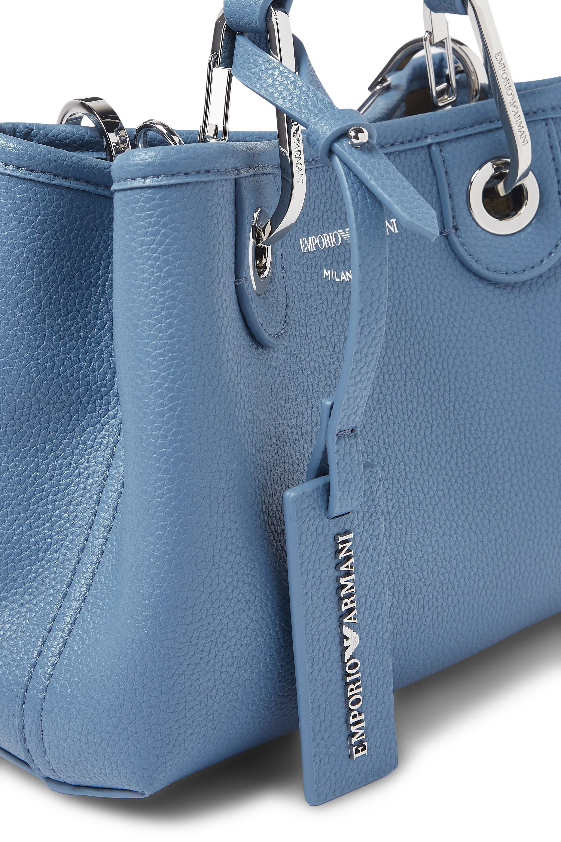 حقيبة يد صغيرة بنقشة شعار الماركة