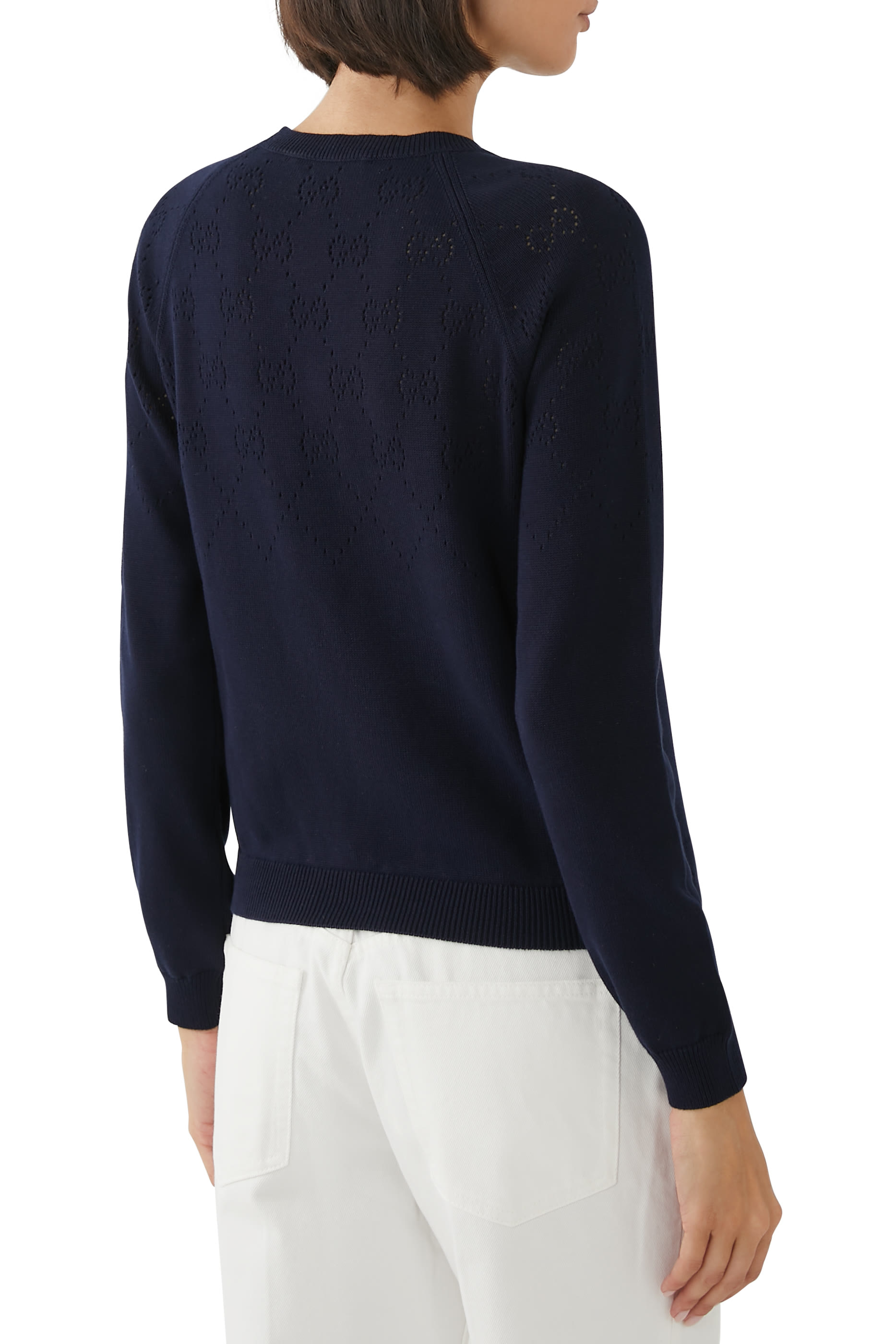 بلوزة بياقة ضيقة قطن