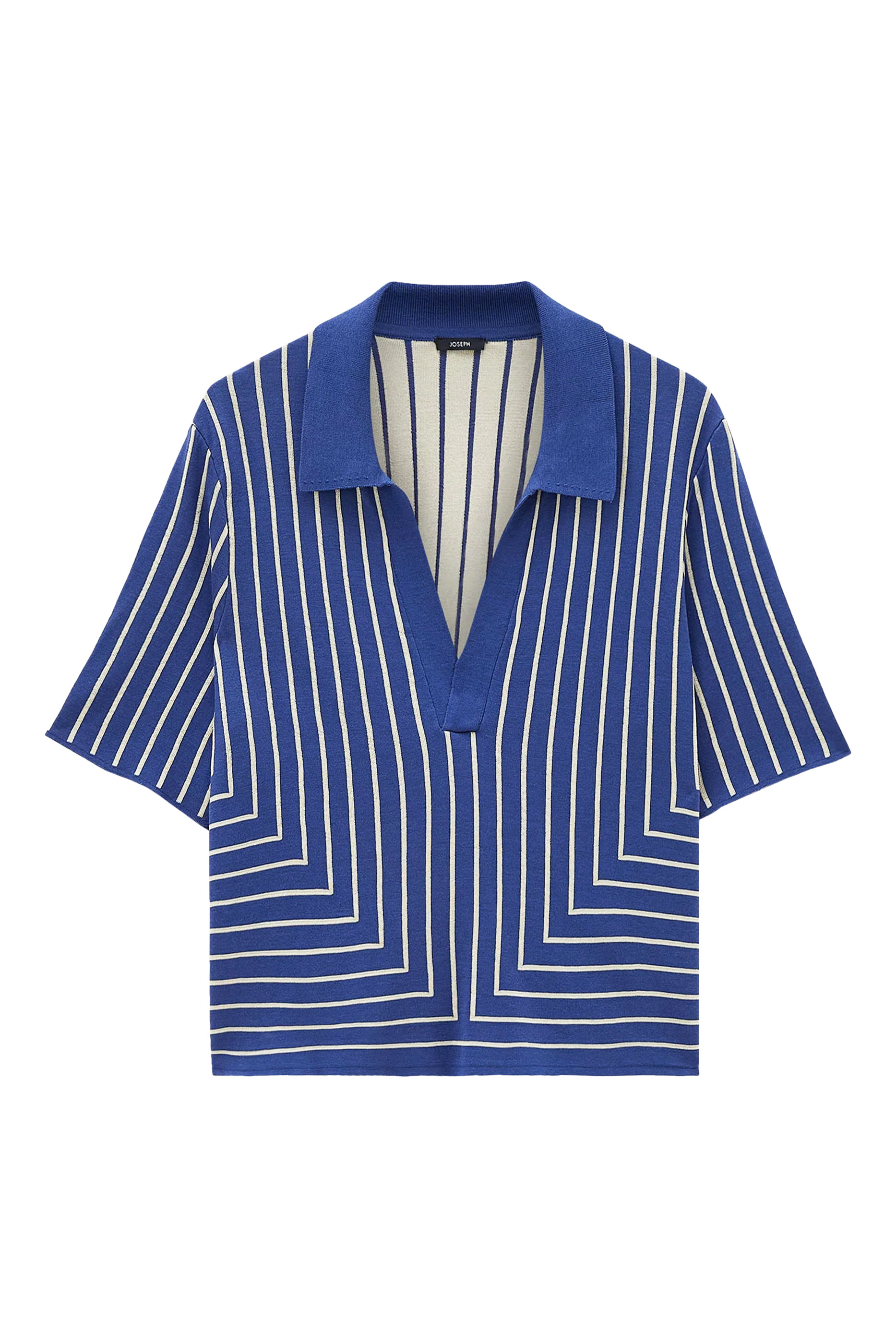 بلوزة بنقشة هندسية مزيج حرير وجاكار