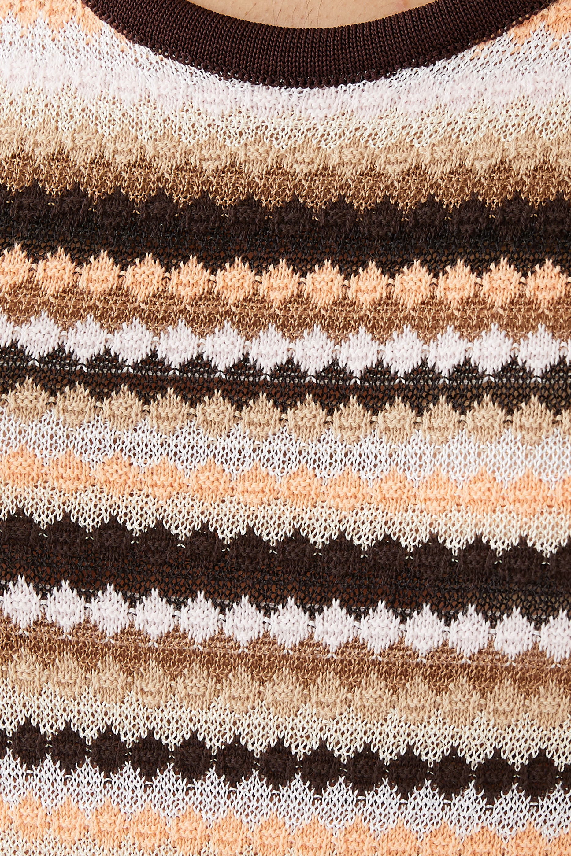 بلوزة مضلعة قطن وفيسكوز مخططة