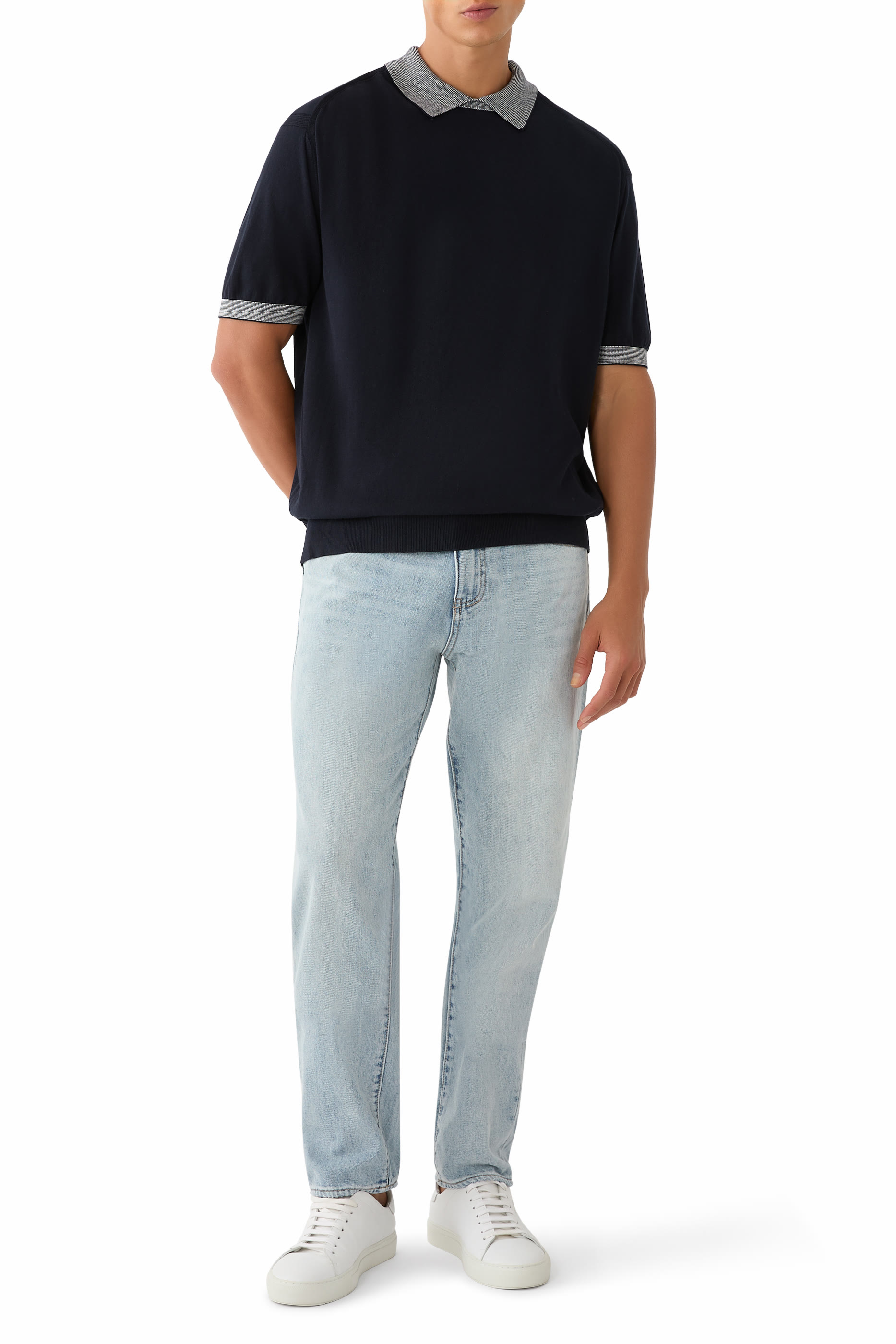 قميص بولو مارينا منسوج