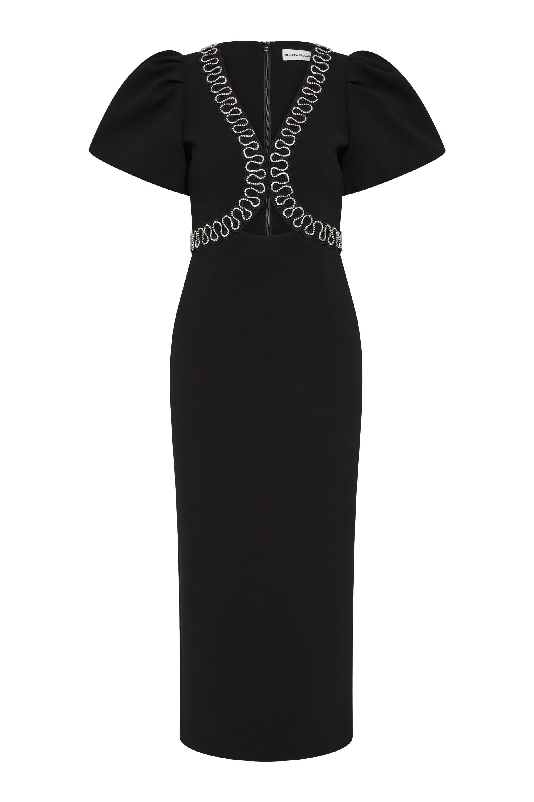 فستان نيكس متوسط الطول بأكمام منفوخة