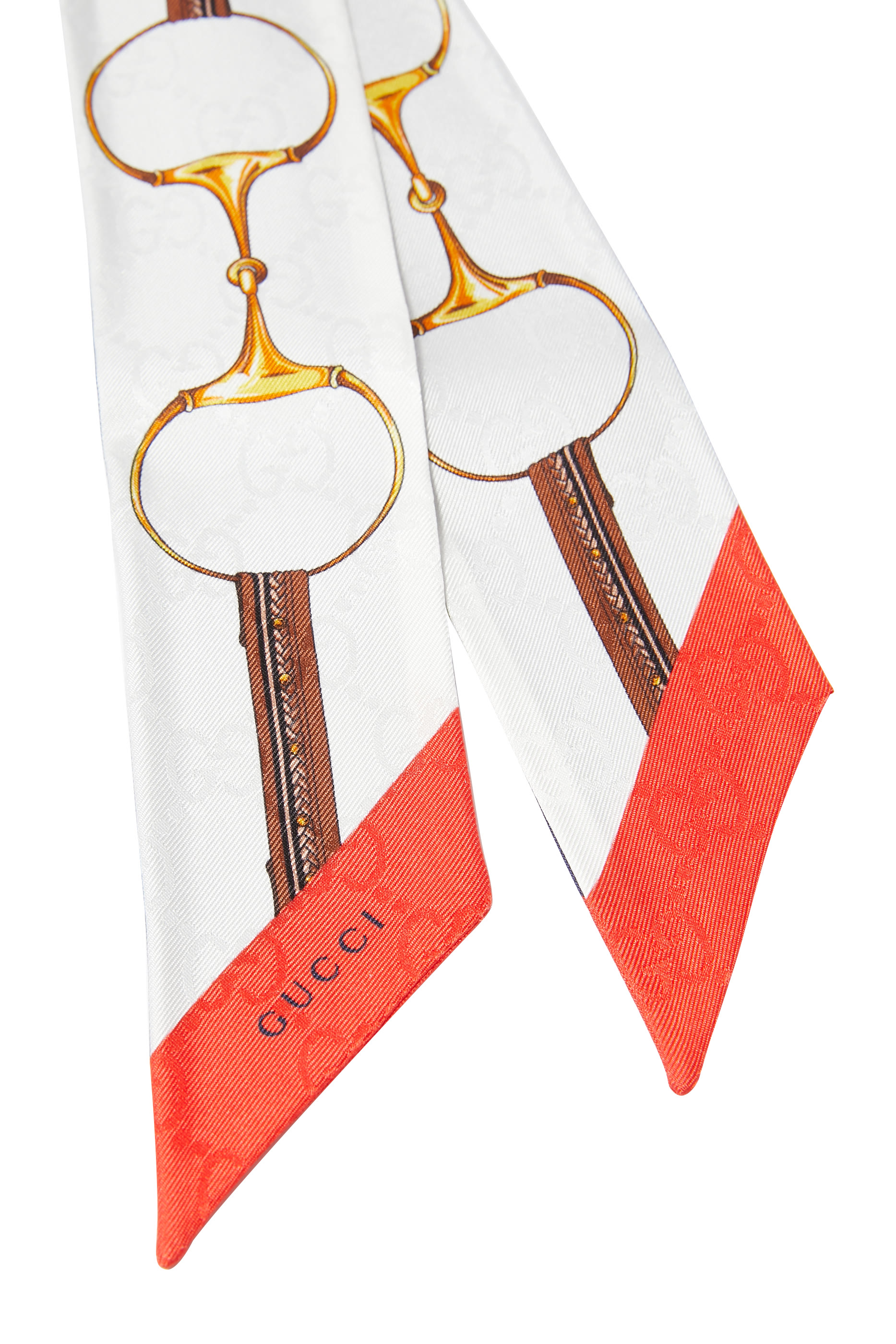 ربطة عنق بنقشة لجام الحصان حرير