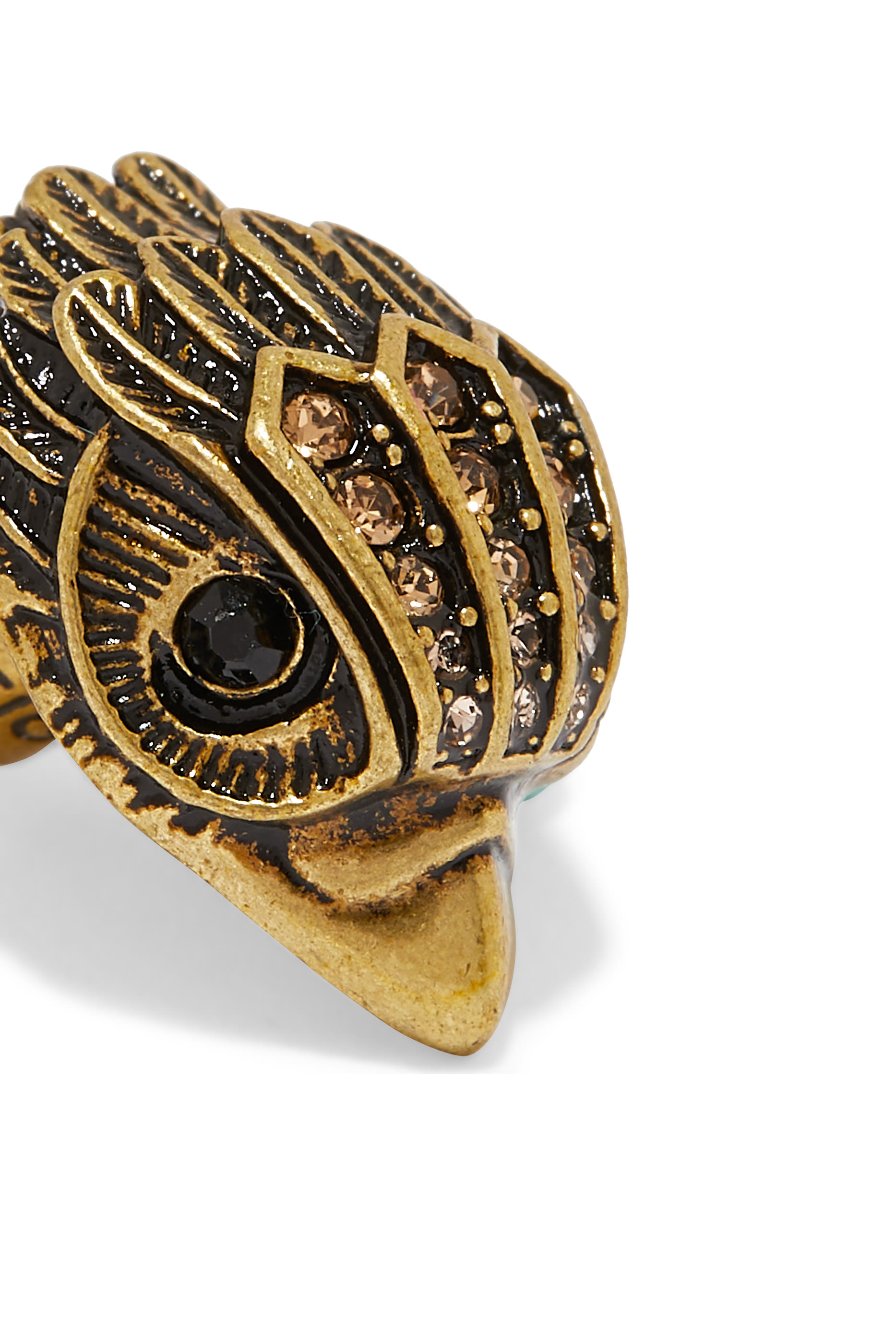 أقراط بتصميم شعار الماركة مرصع