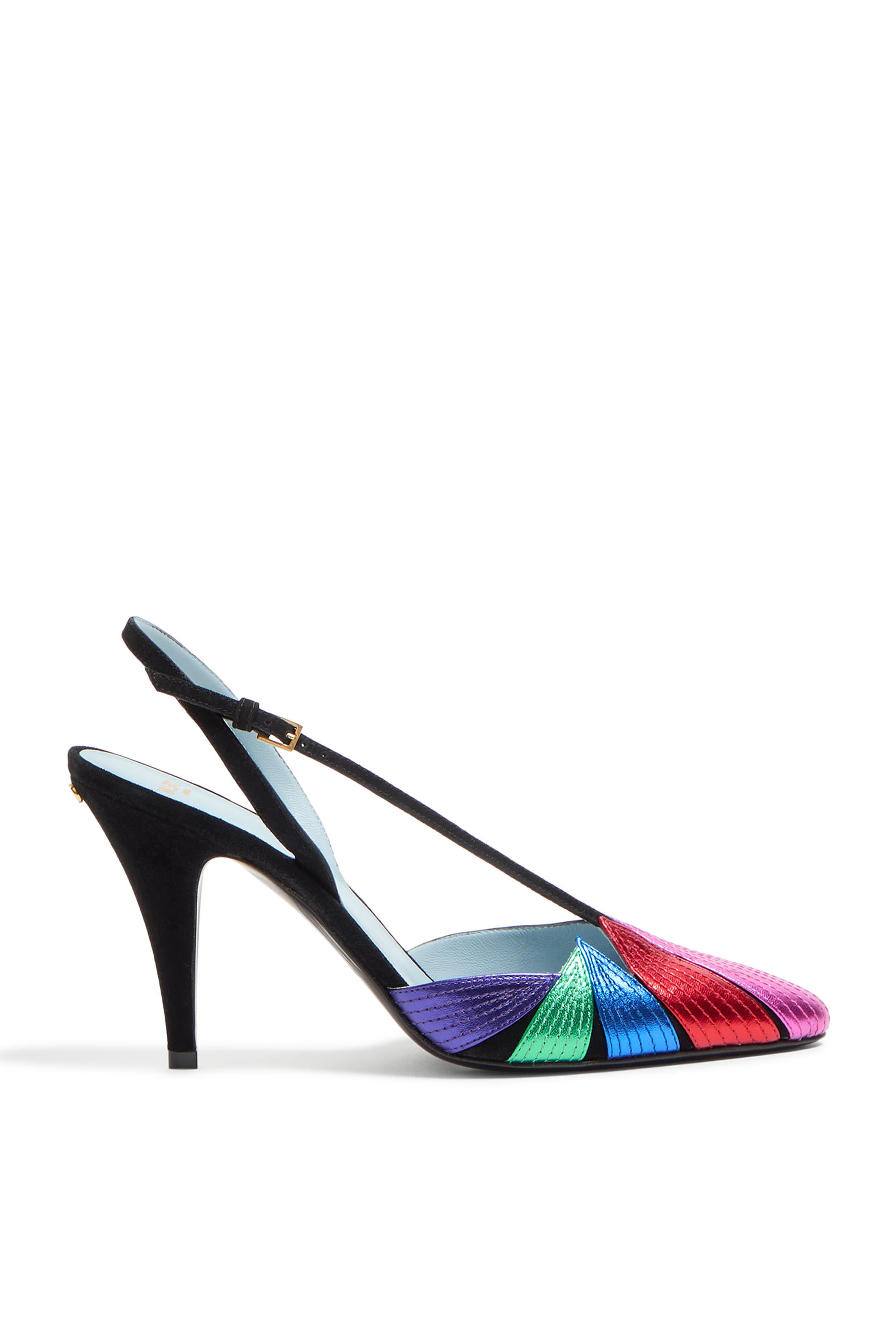 حذاء كلاسيكي شمواه 90 بسير خلفي وأجزاء بتصميم أوراق