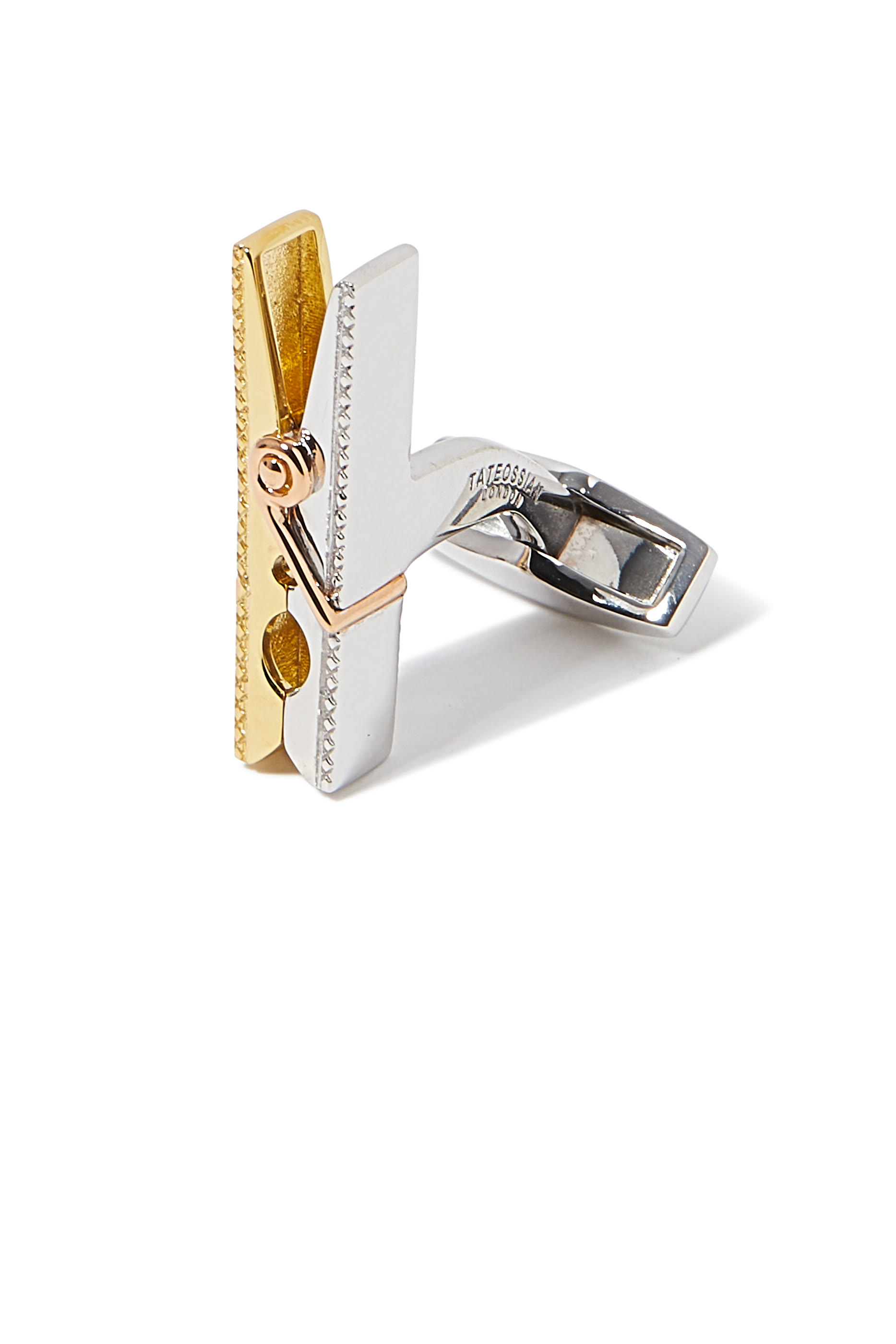 أزرار أكمام محفورة بشعار الماركة، ذهب أصفر