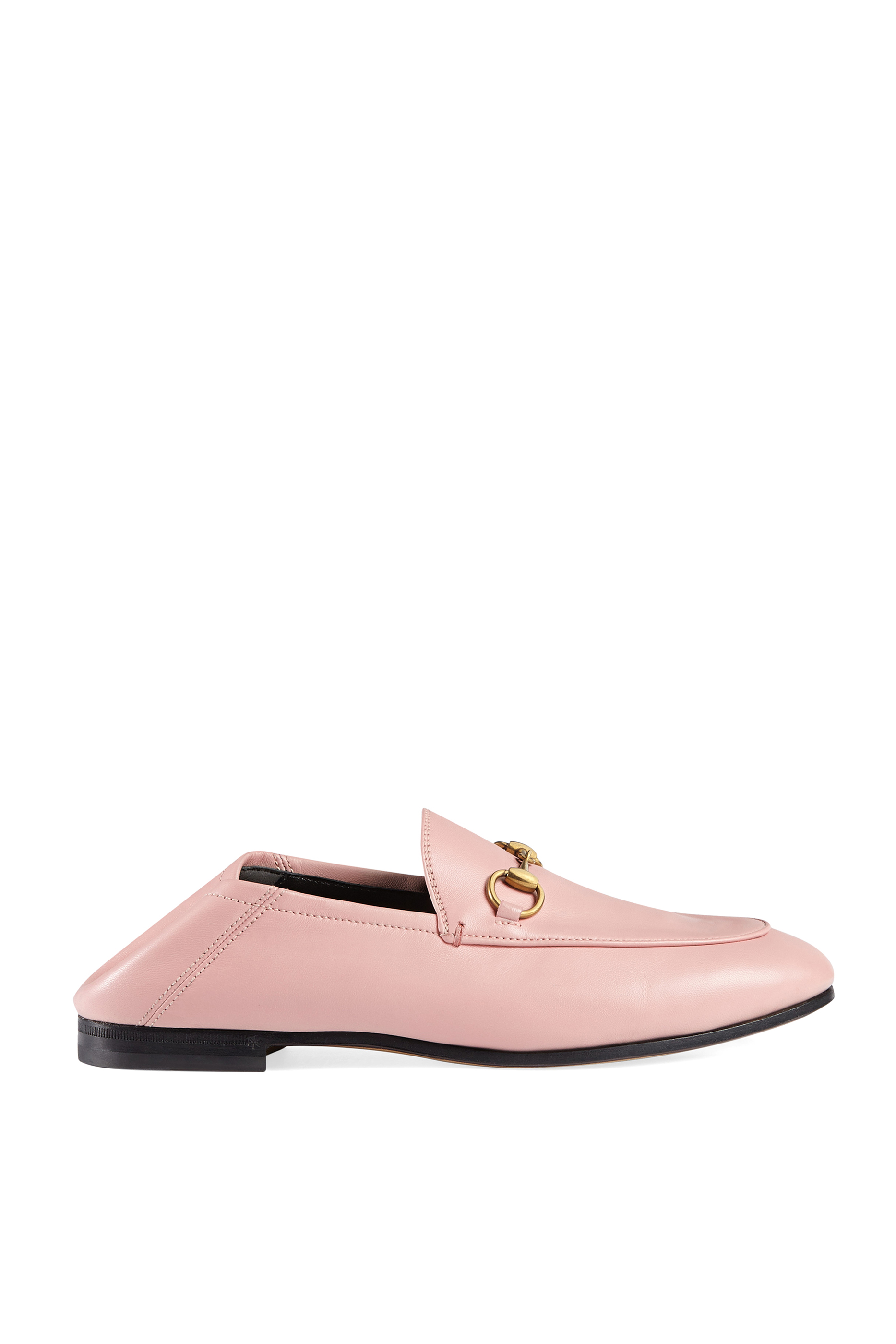 حذاء جلد سهل الارتداء بحلية لجام حصان