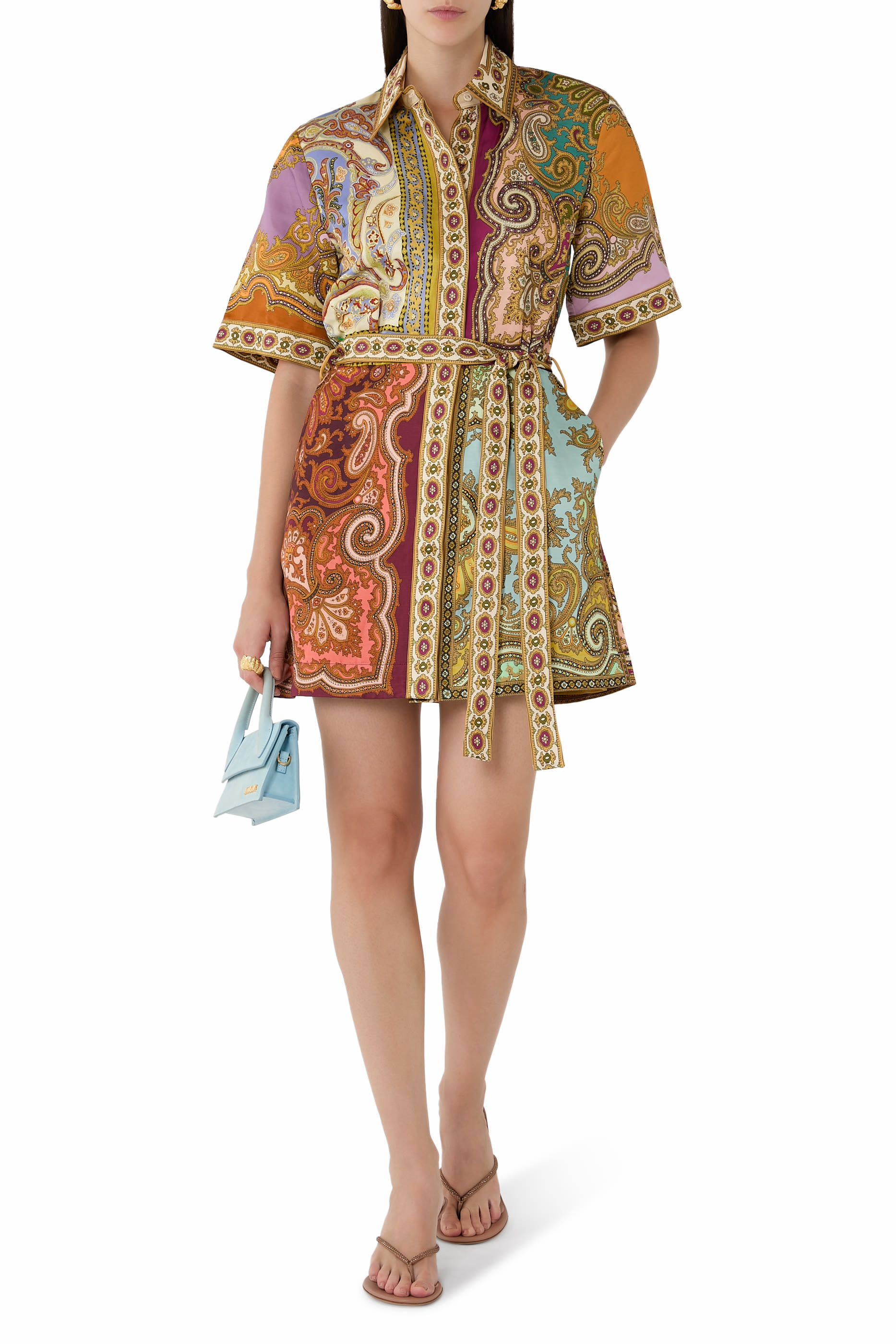 فستان كليمنزا قصير مقسم