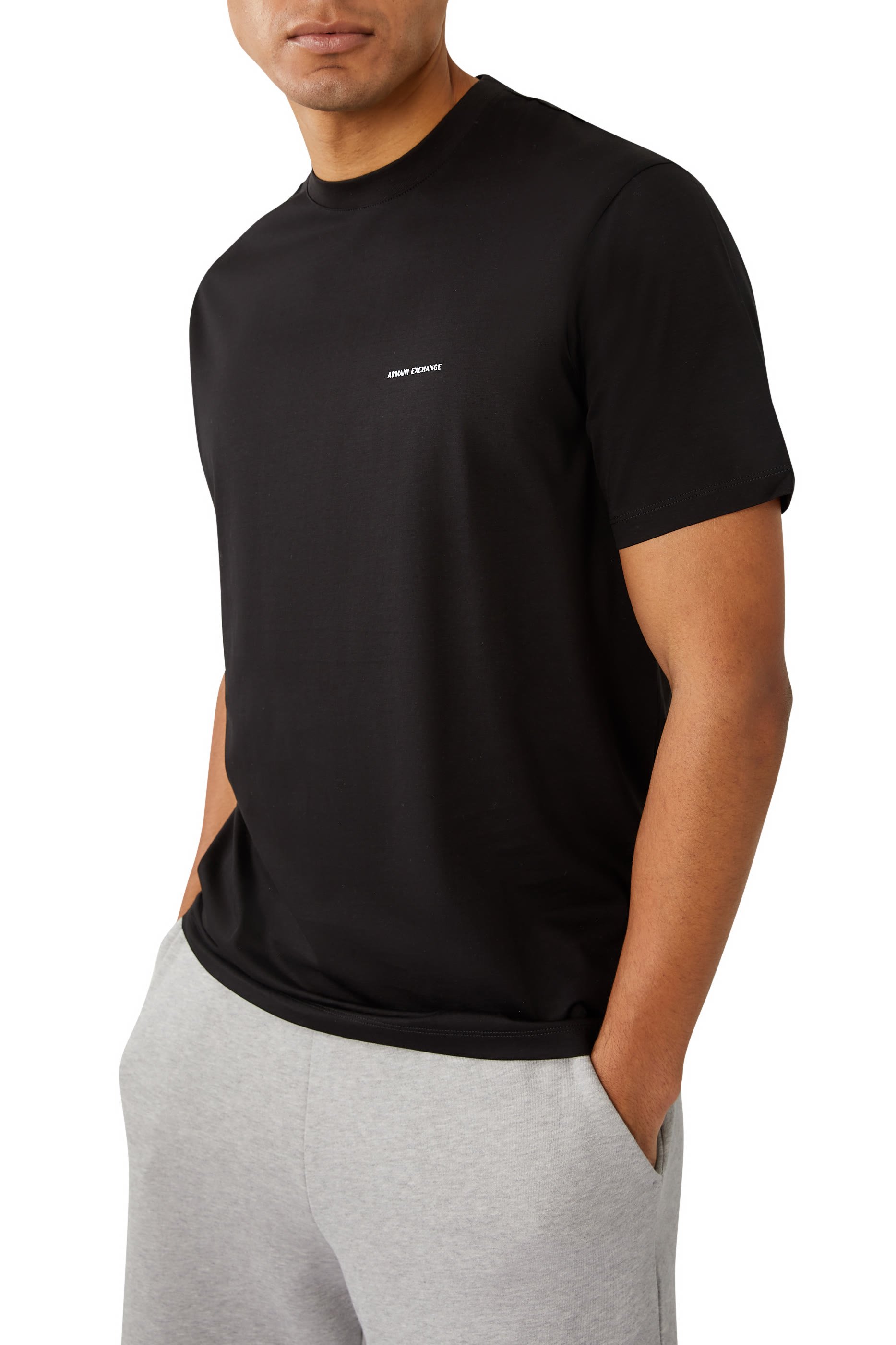 تيشيرت بشعار الماركة قطن