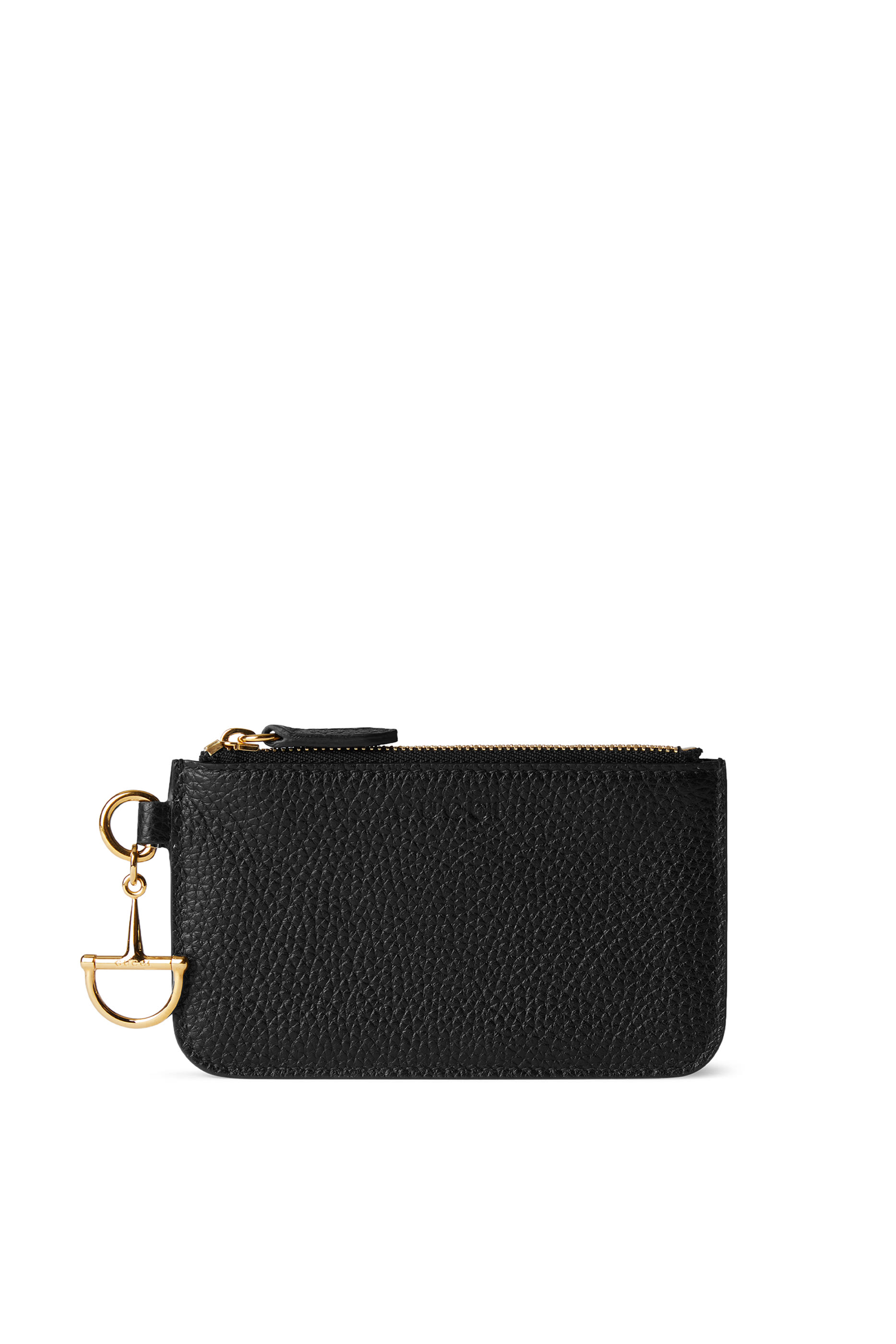 حافظة بطاقات بنصف حلية لجام الحصان المحفورة بشعار الماركة