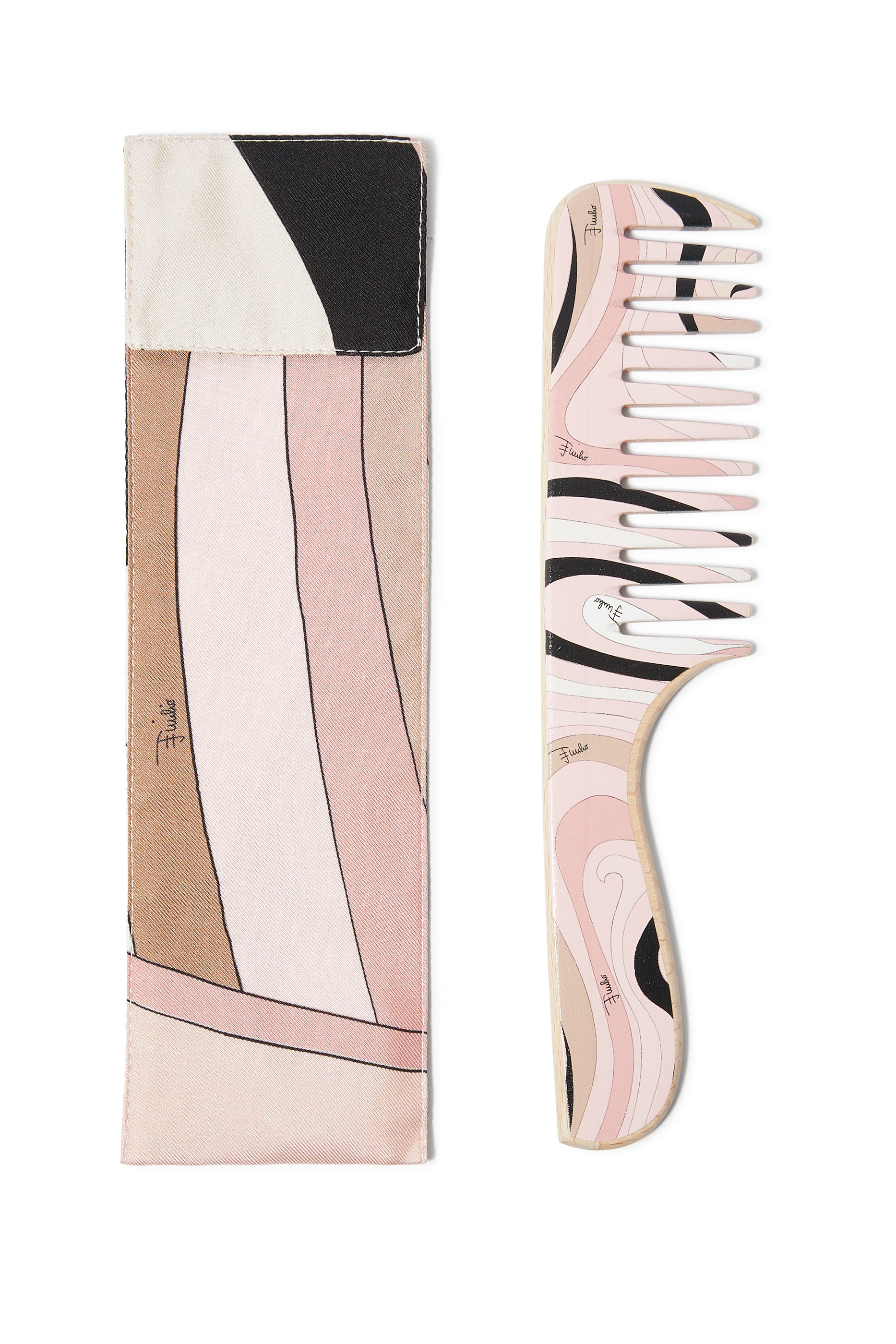 طقم مشط خشبي مع علبة