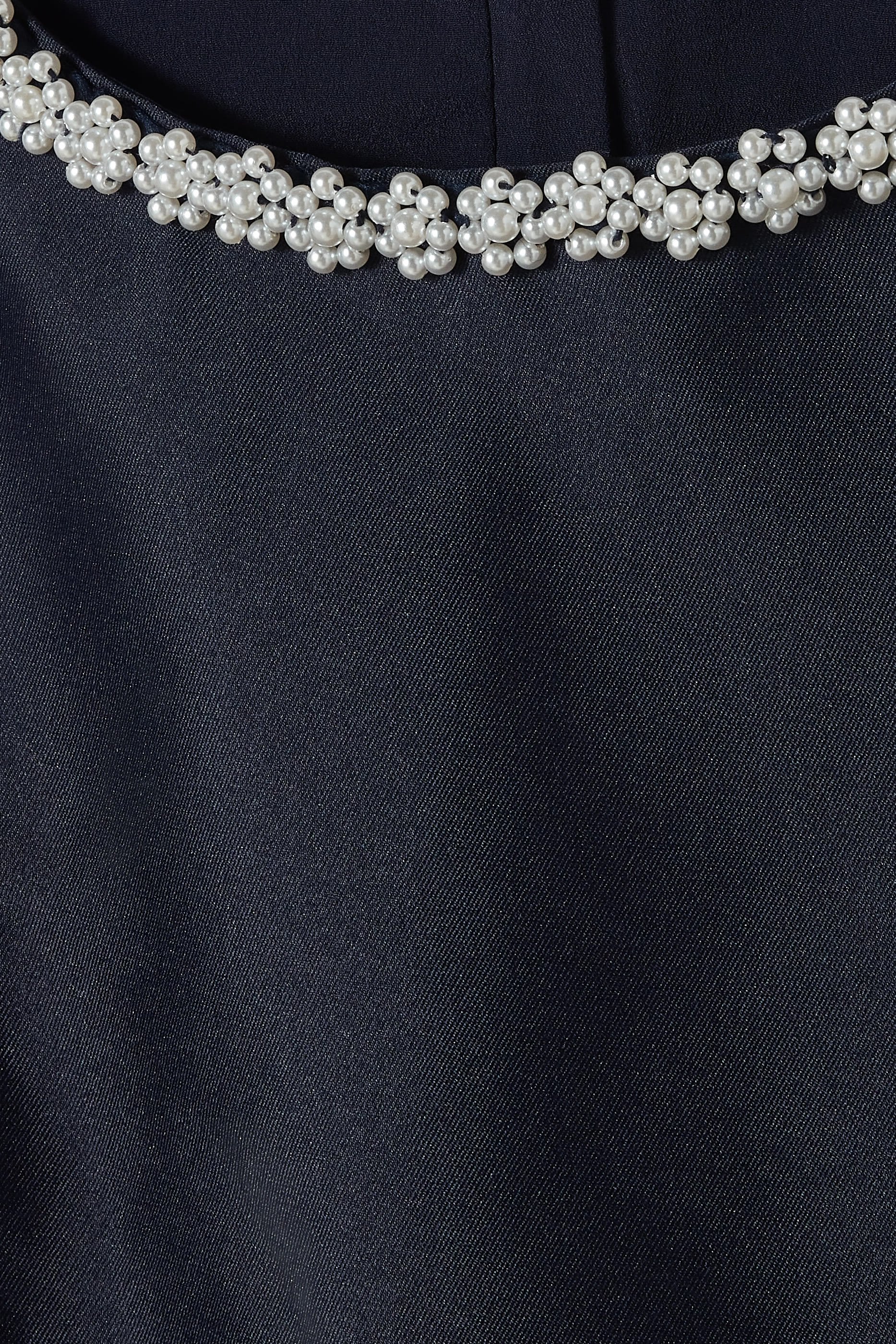 فستان بحواف صدفية مزين بزخرفة أزهار تافيتا للأطفال